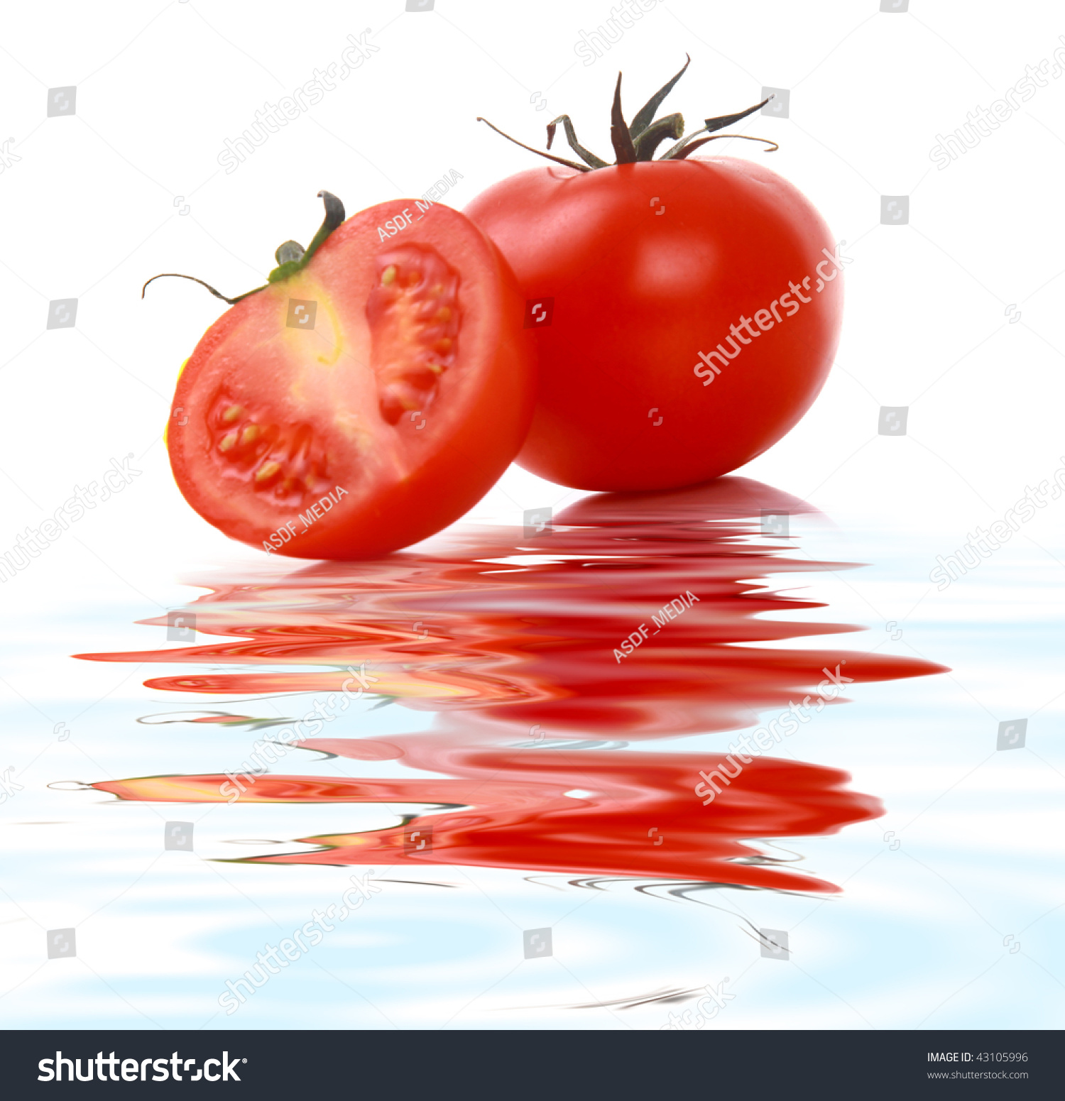 Two Ripe Tomatoes Reflection Stock Photo 43105996 - Shutterstock