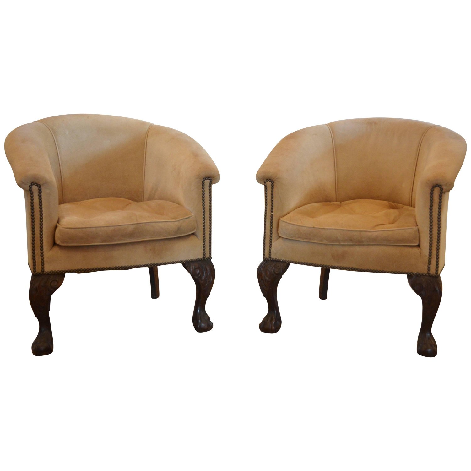 Suede Armchairs - 76 For Sale at 1stdibs