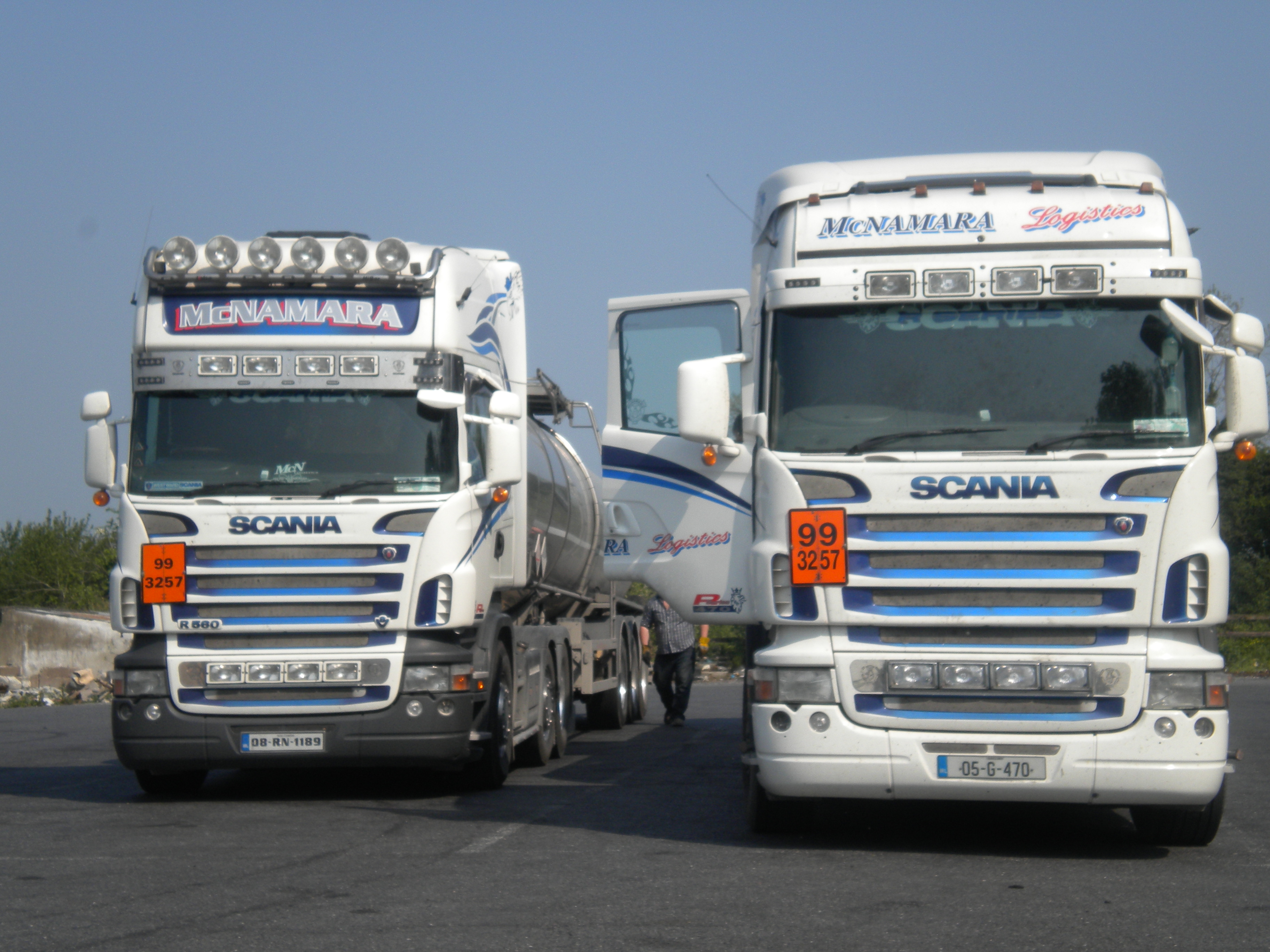 File:Two McNamara Logistics Scania Trucks - at Mother Hubbards, Co ...