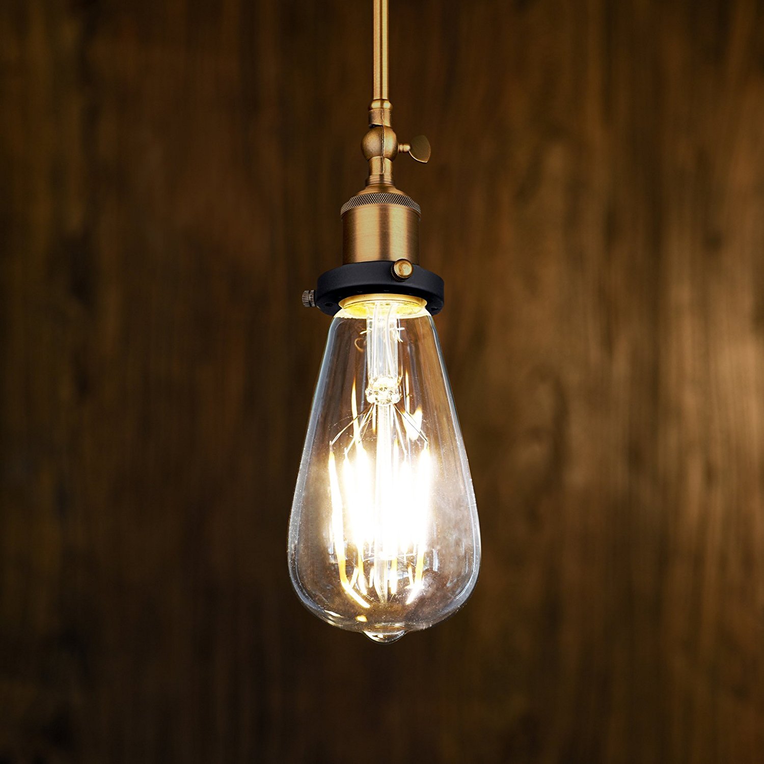 Antique LED Bulb, Oak Leaf 4W ST64 Vintage Antique Style Edison Bulb ...