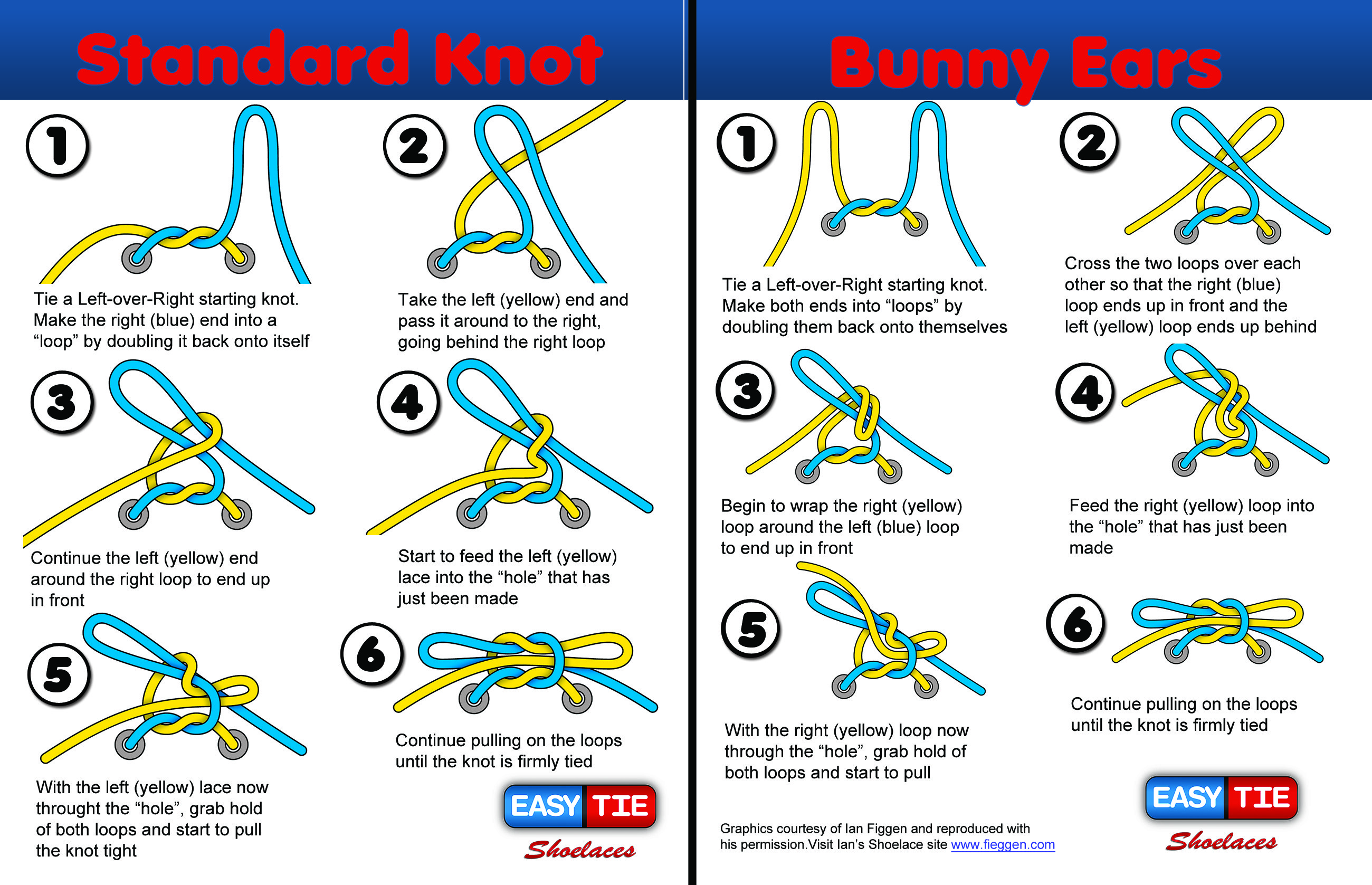 Free Downloads - Easy Tie Shoelaces