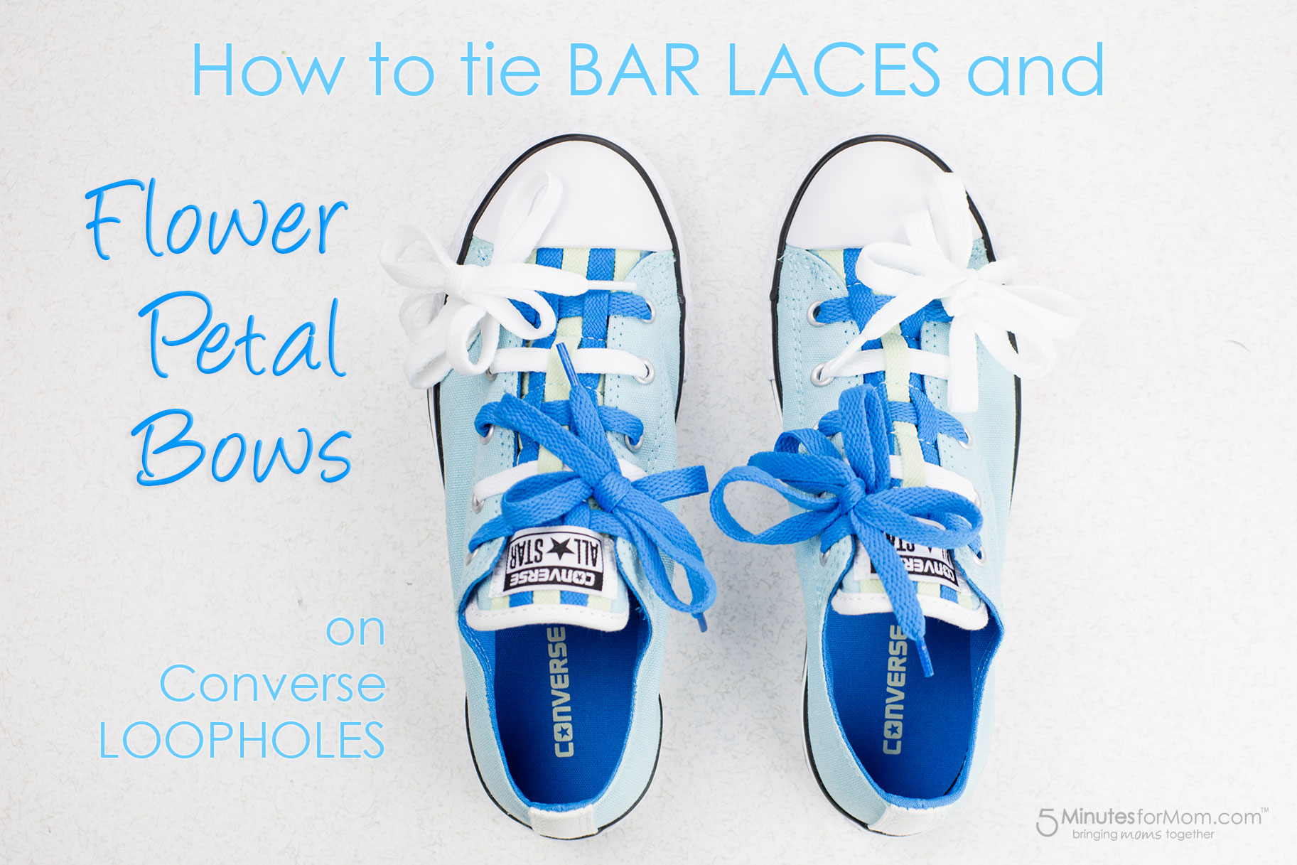 How to Tie Shoelaces on Converse Loopholes with Bar Laces and Bows