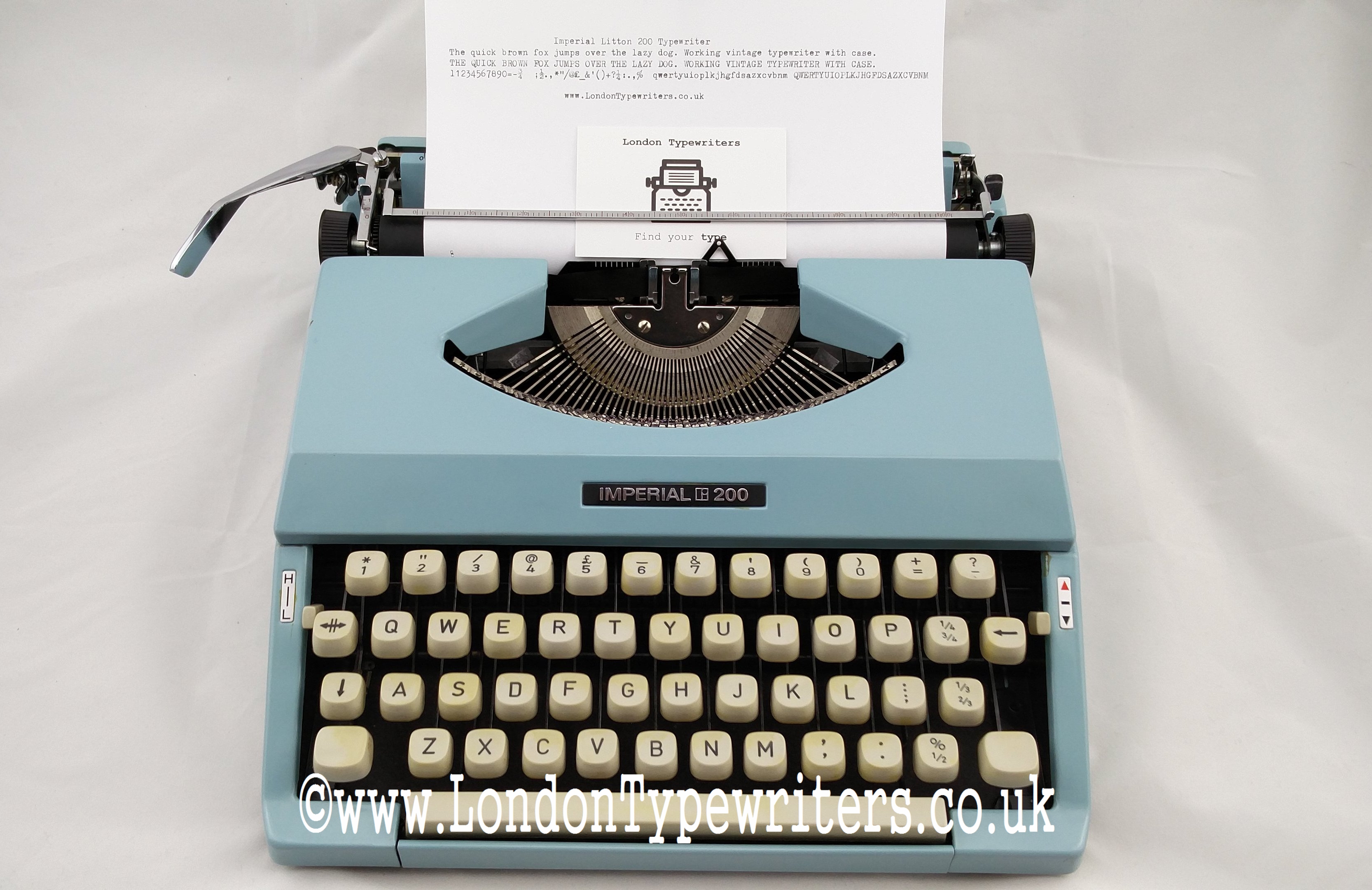 Working Imperial Litton 200 Manual Typewriter - New Ribbon, Case ...