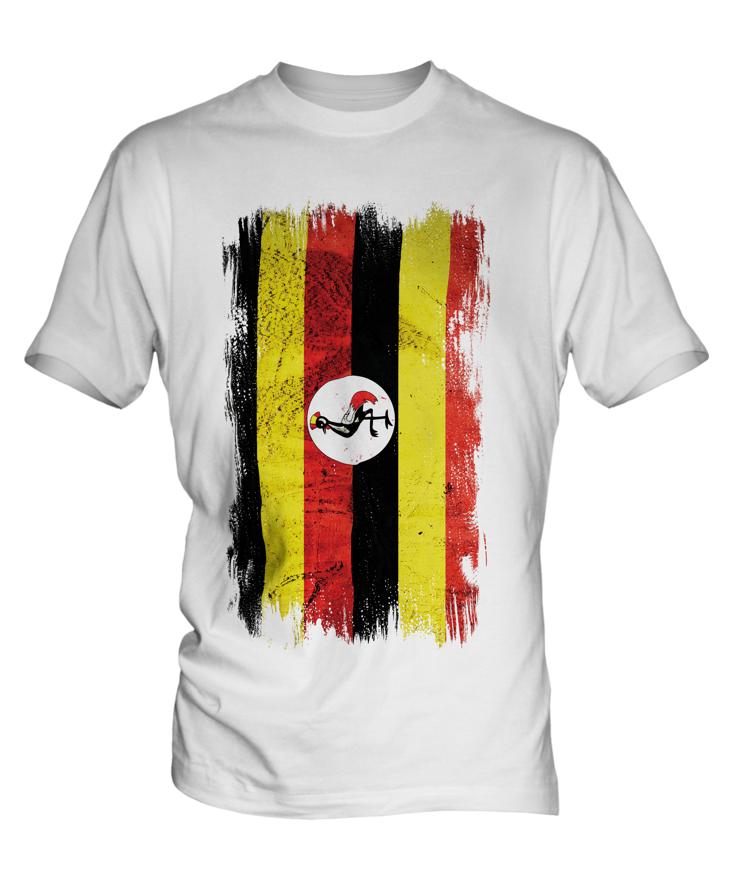 UGANDA GRUNGE FLAG MENS T-SHIRT TEE TOP UGANDAN SHIRT FOOTBALL ...