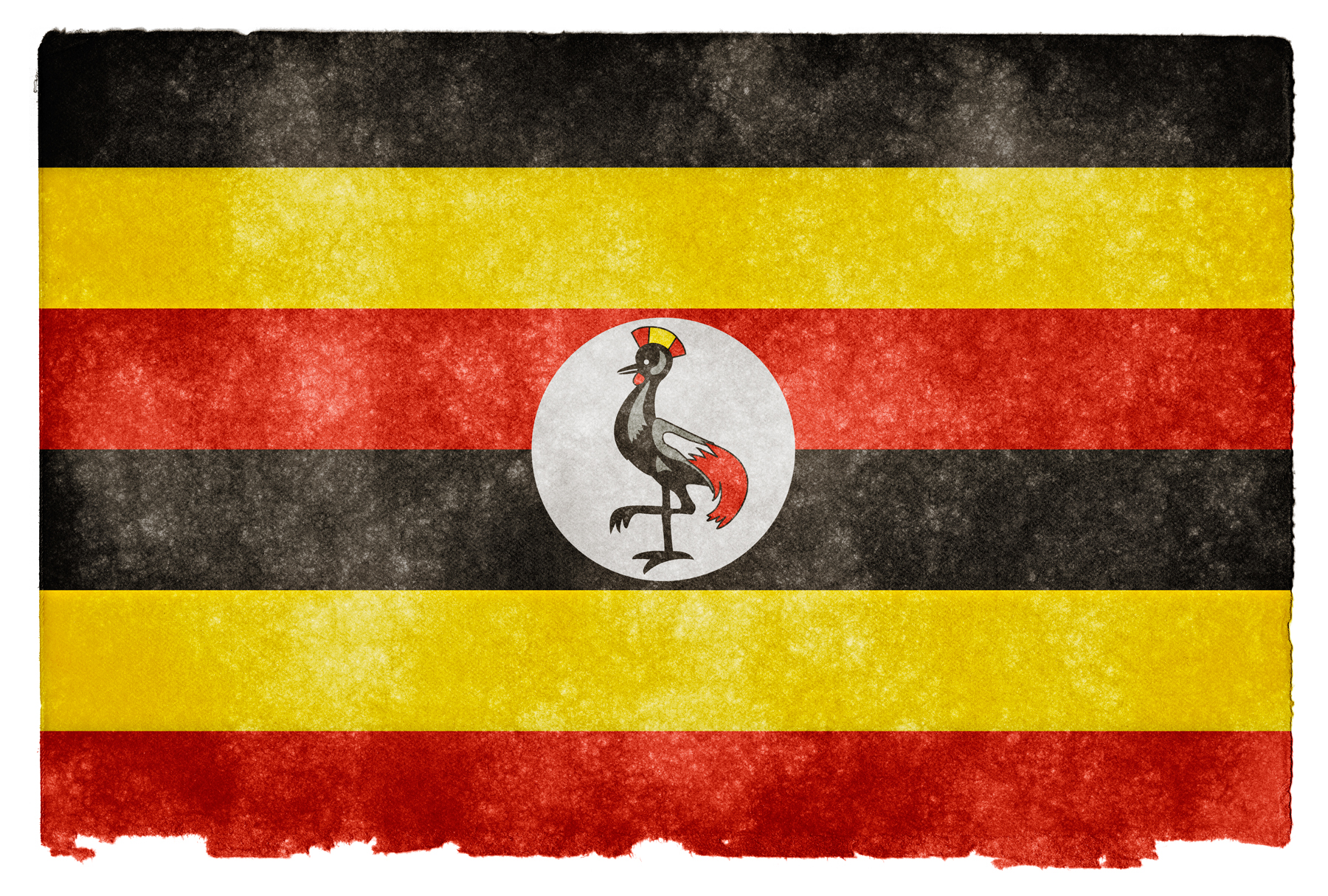 Uganda grunge flag photo
