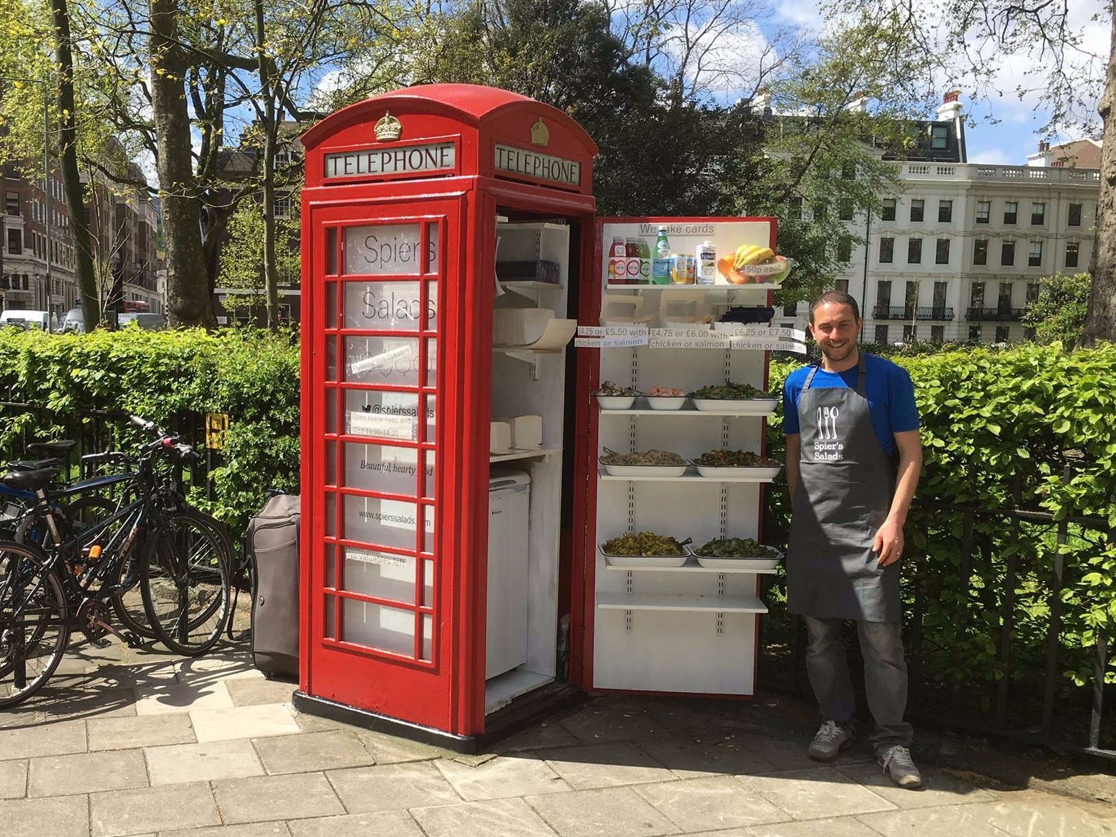 This man turned a London phone booth into a salad shop - Business ...