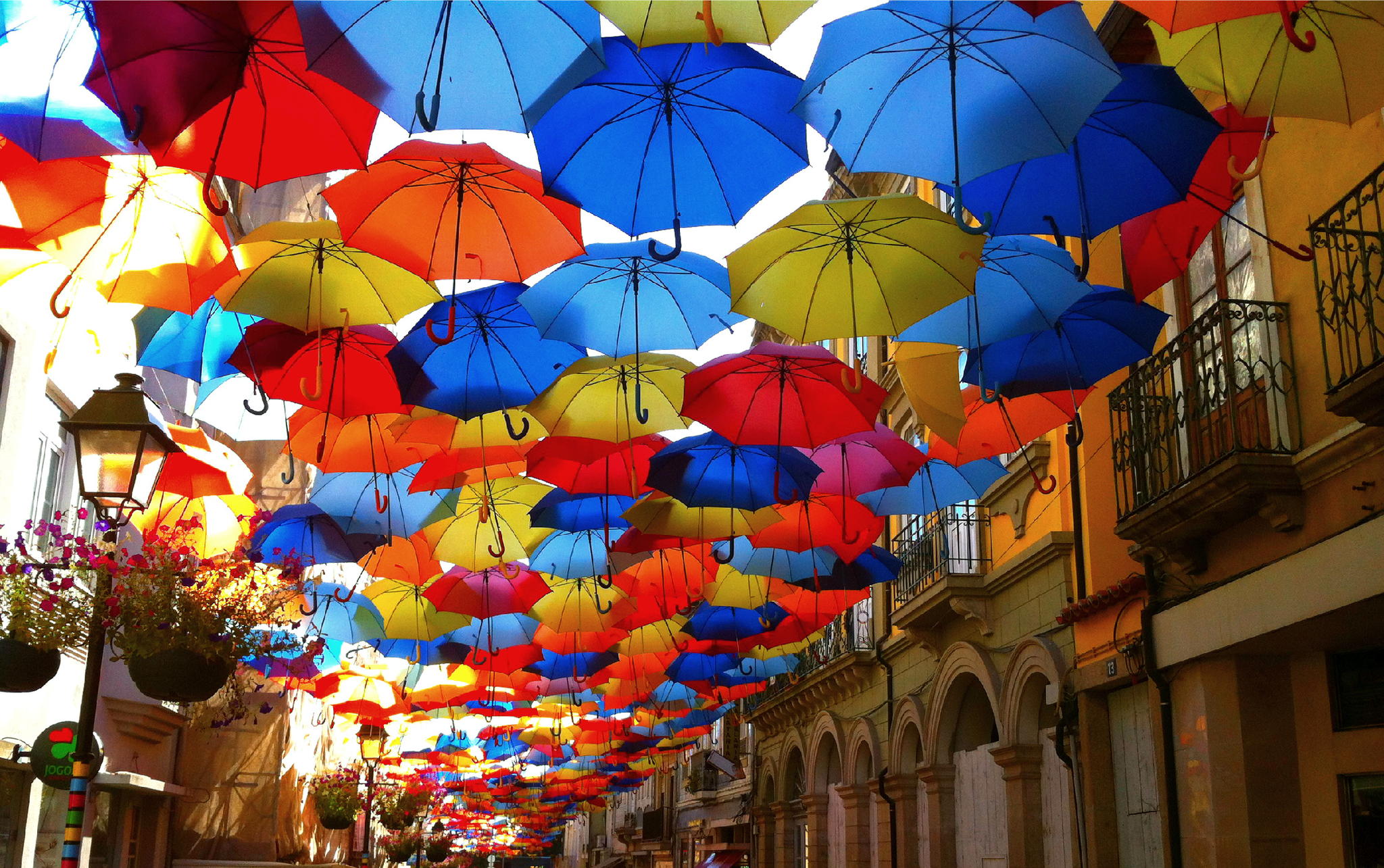 Где найти зонтики. Небесные зонтики Португалия. Зонтики яркие. Разноцветные зонтики. День разноцветных зонтов.