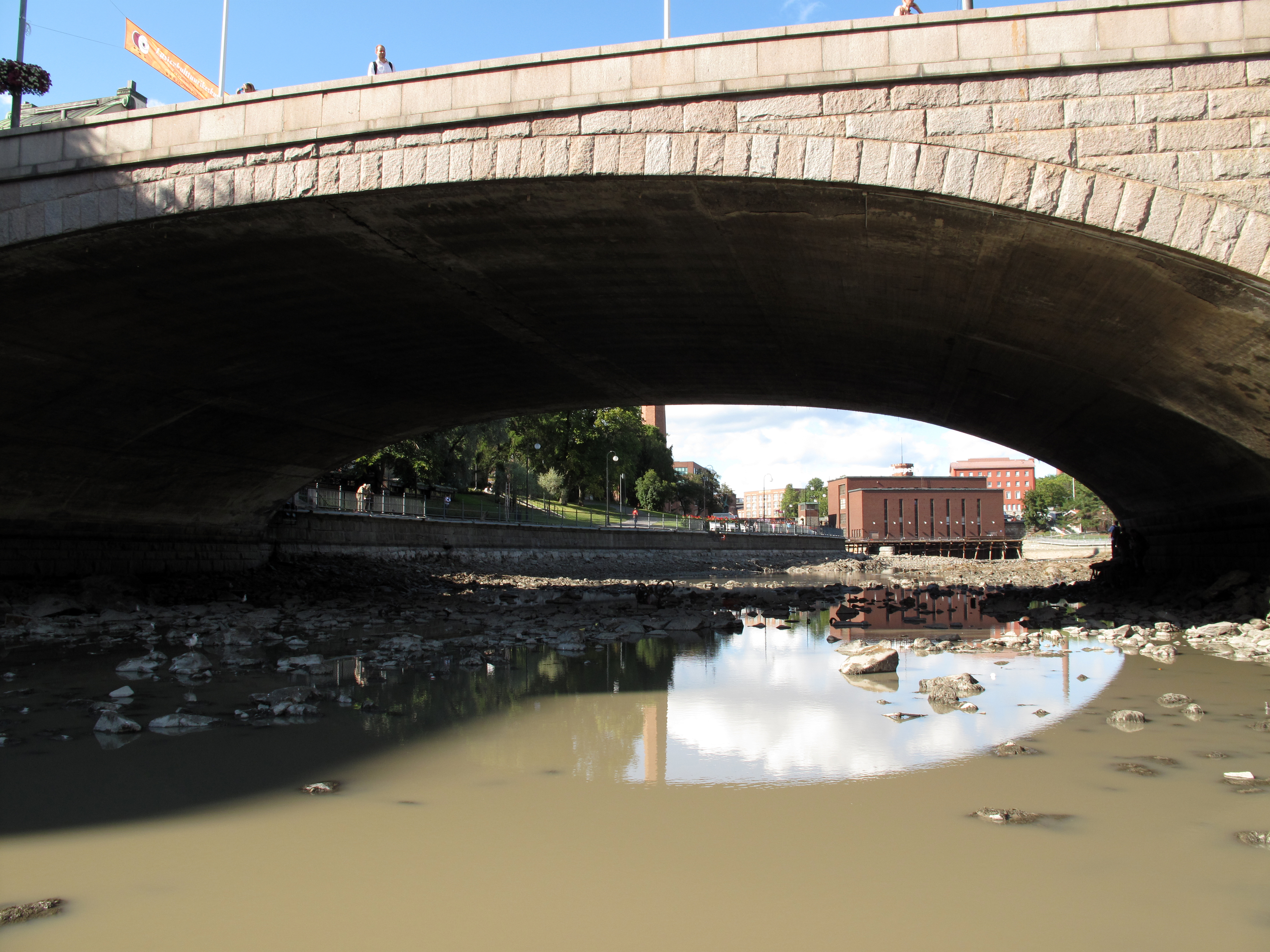 File:Tammerkoski hameensilta under the bridge drained.JPG ...