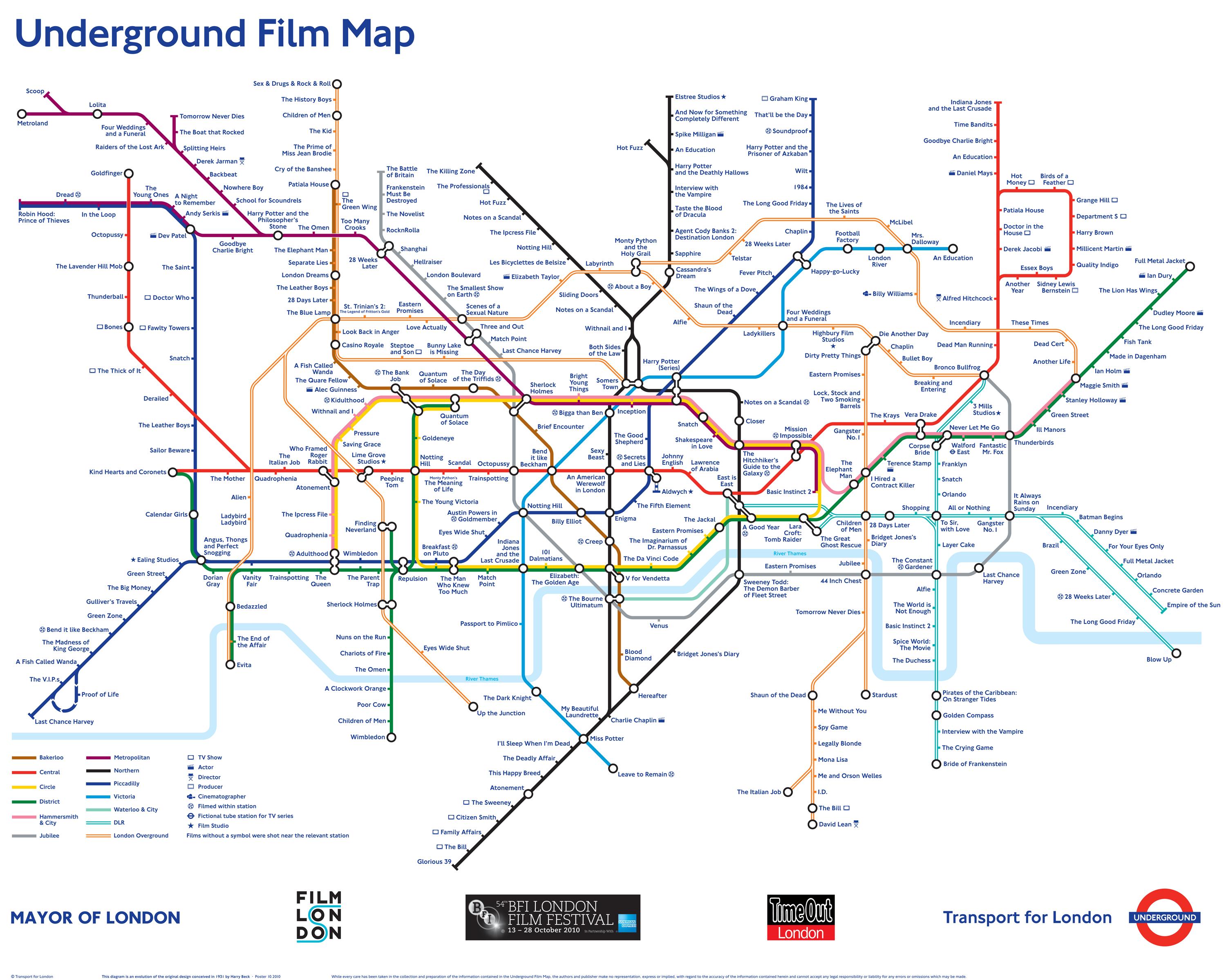 Underground Film Map Poster | London Transport Museum Shop