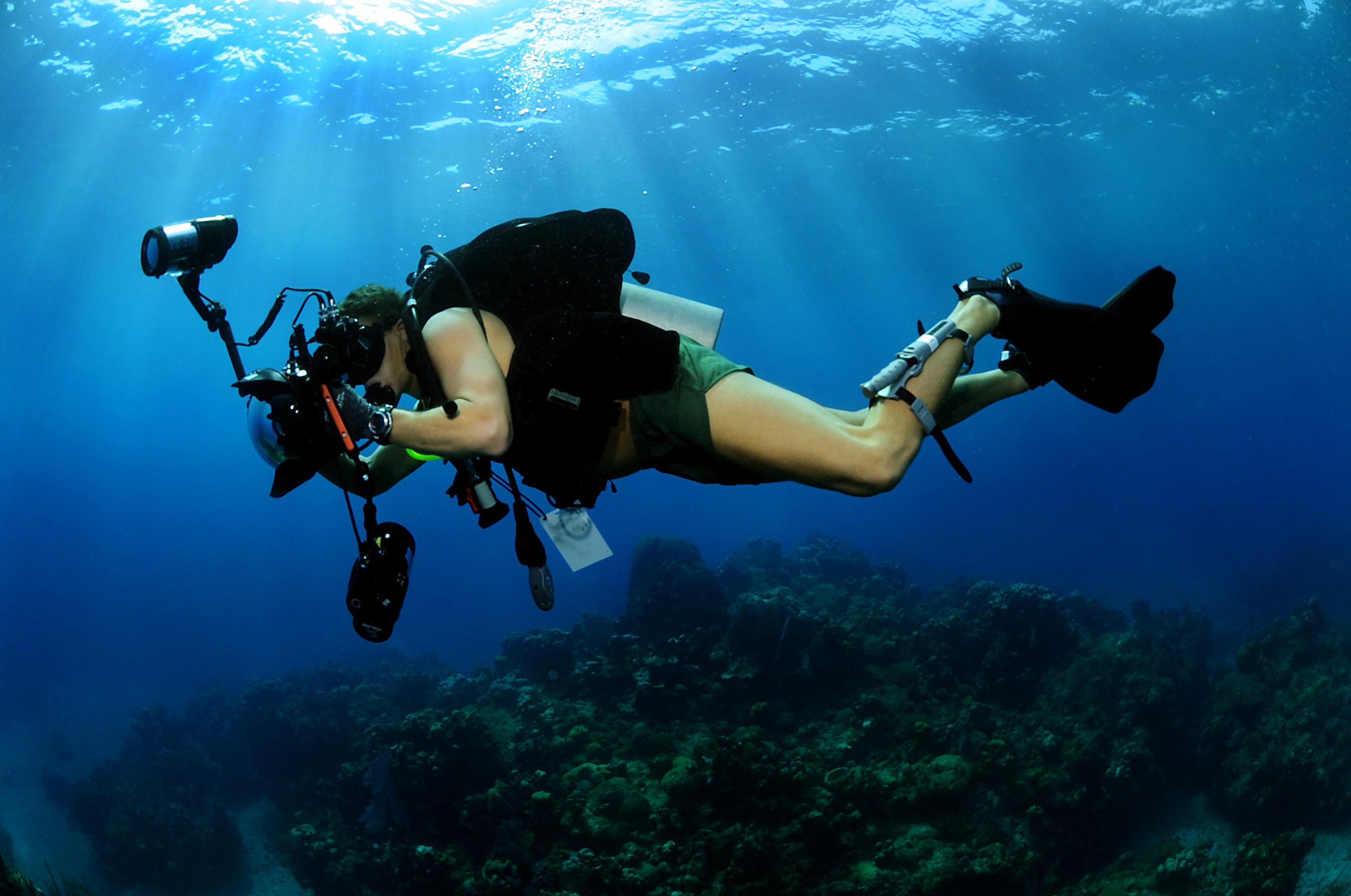 Underwater Photographer, Activity, Blue, Ocean, Photographer, HQ Photo