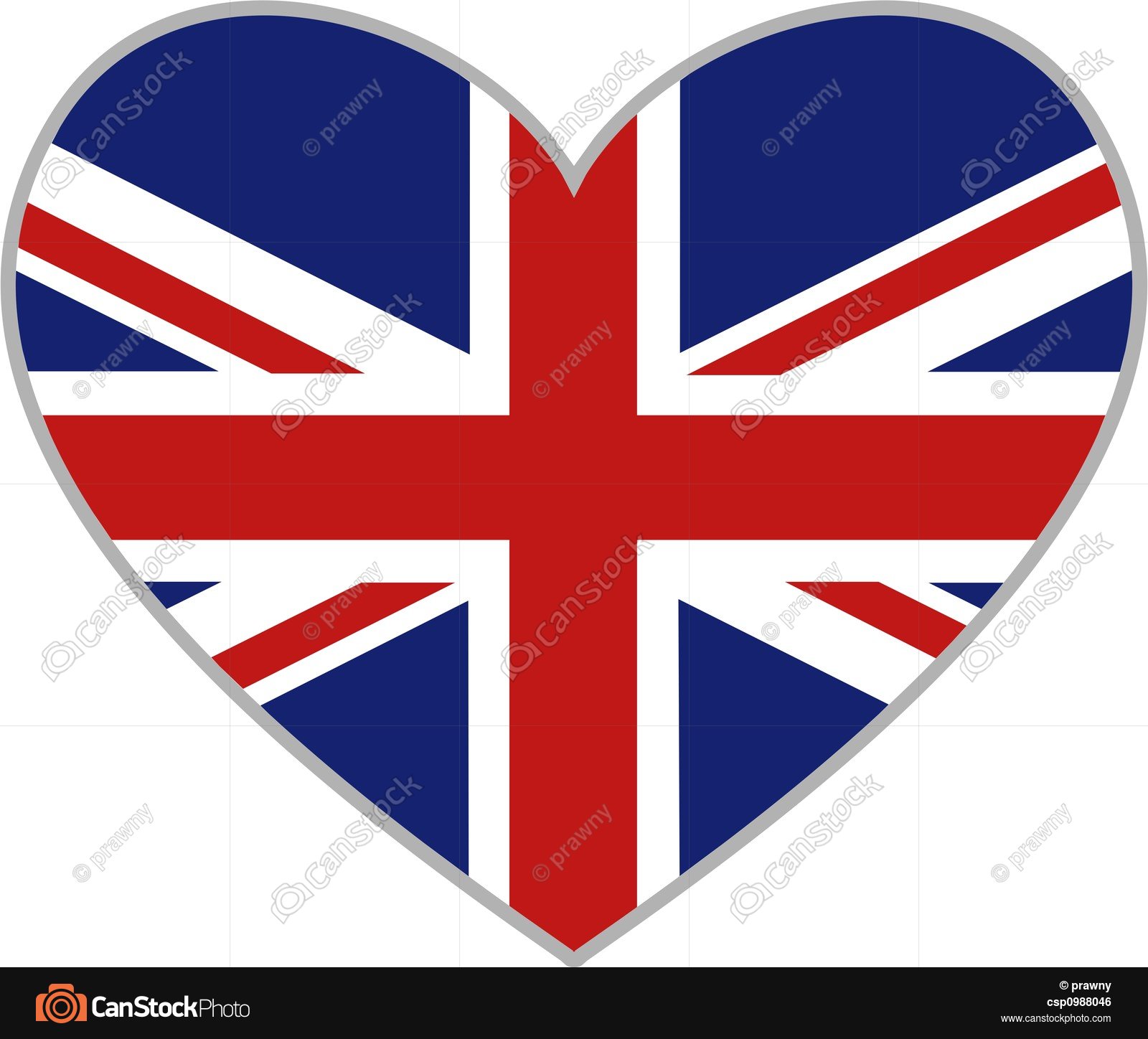 Uk heart. Union jack heart shaped icon isolated on white stock ...