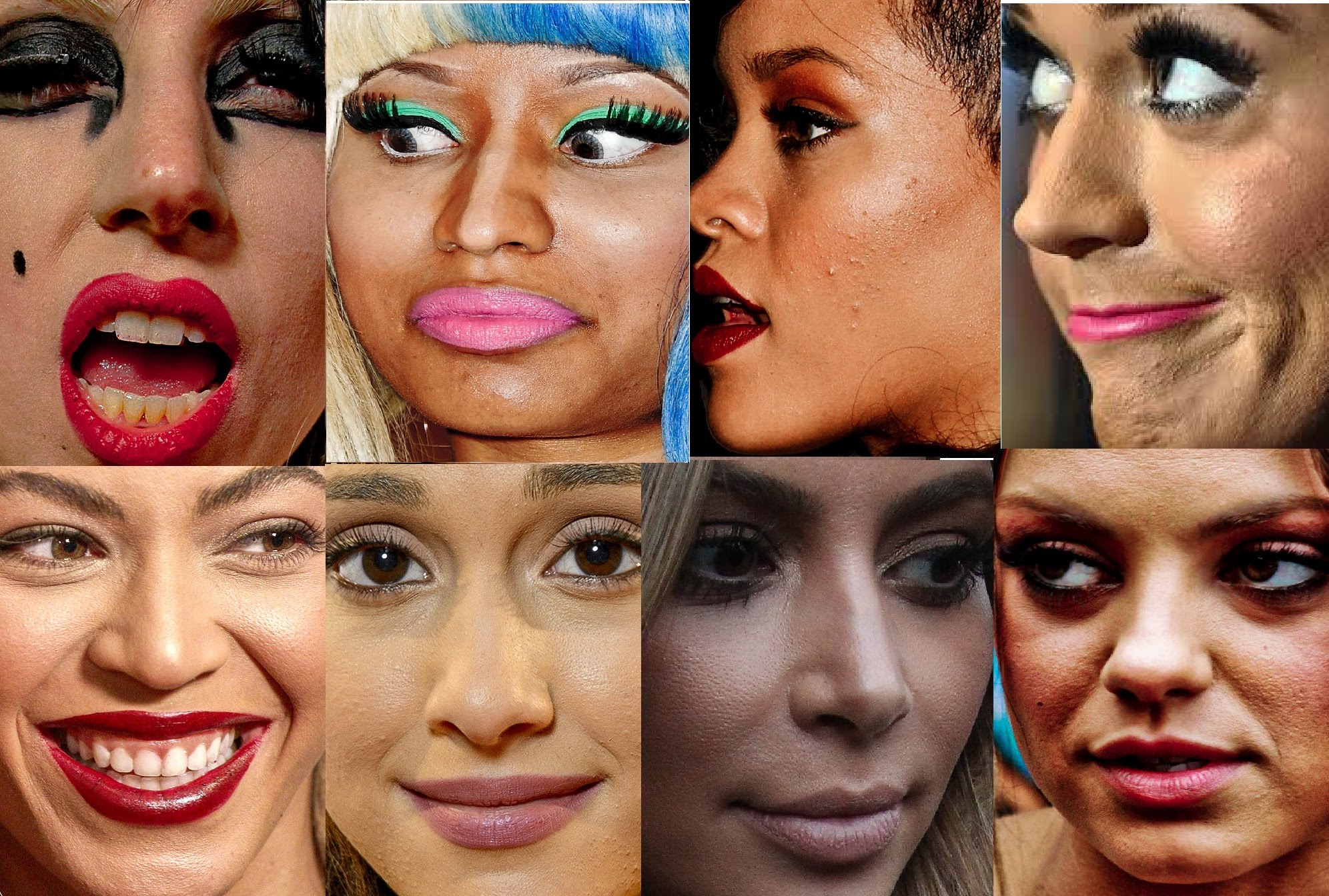 Celebrities Makeup Close Up - YouTube