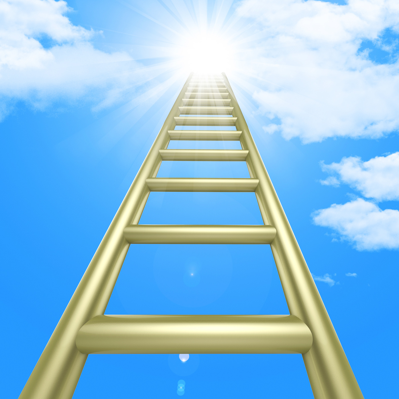 Up ladders indicates raise improvement and improve photo