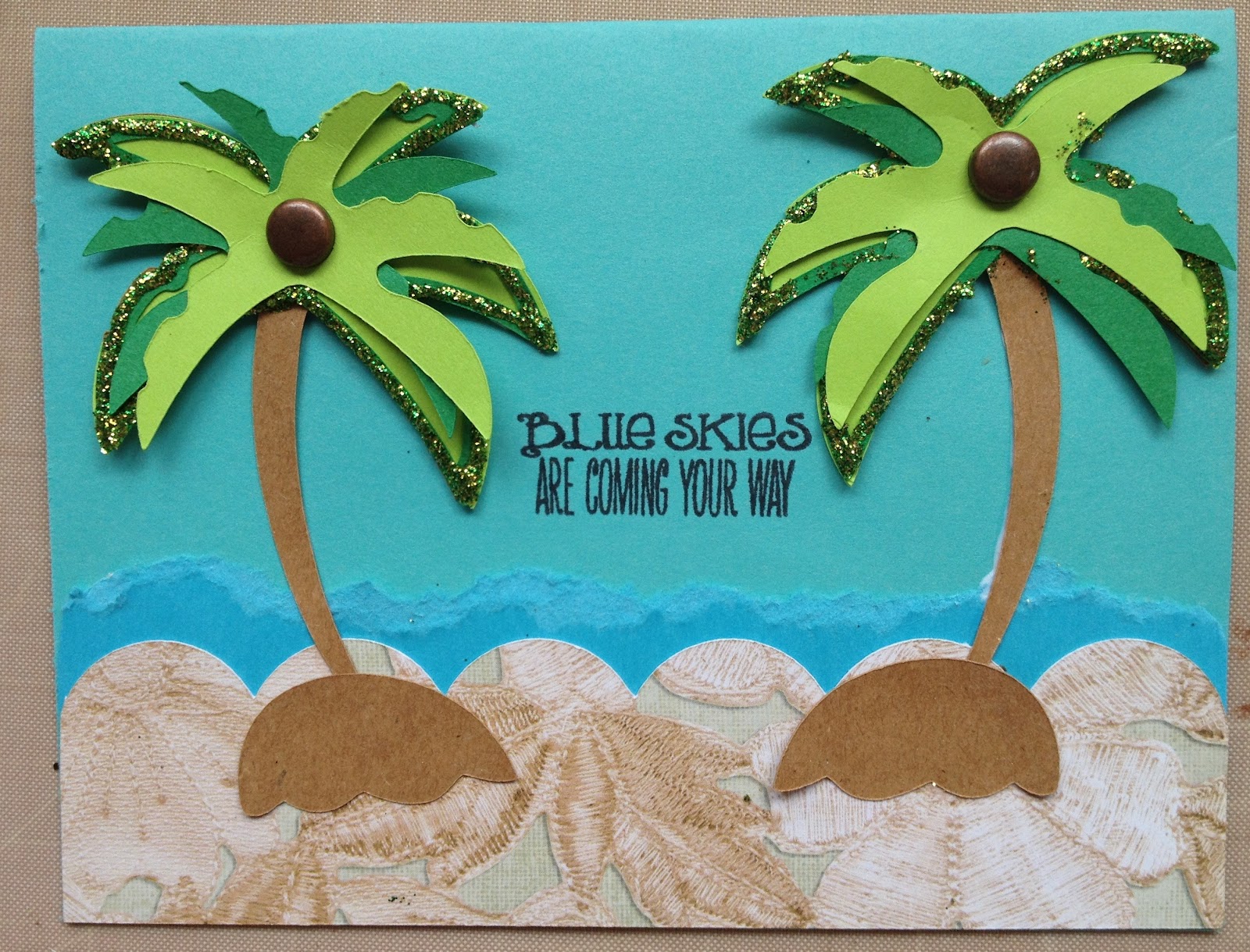 Design Originals by KC: Uplifting palm tree card!