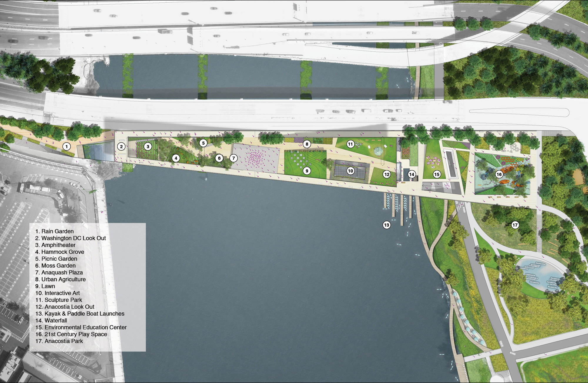 OMA + OLIN Selected to Design D.C.'s 11th Street Bridge Park | ArchDaily