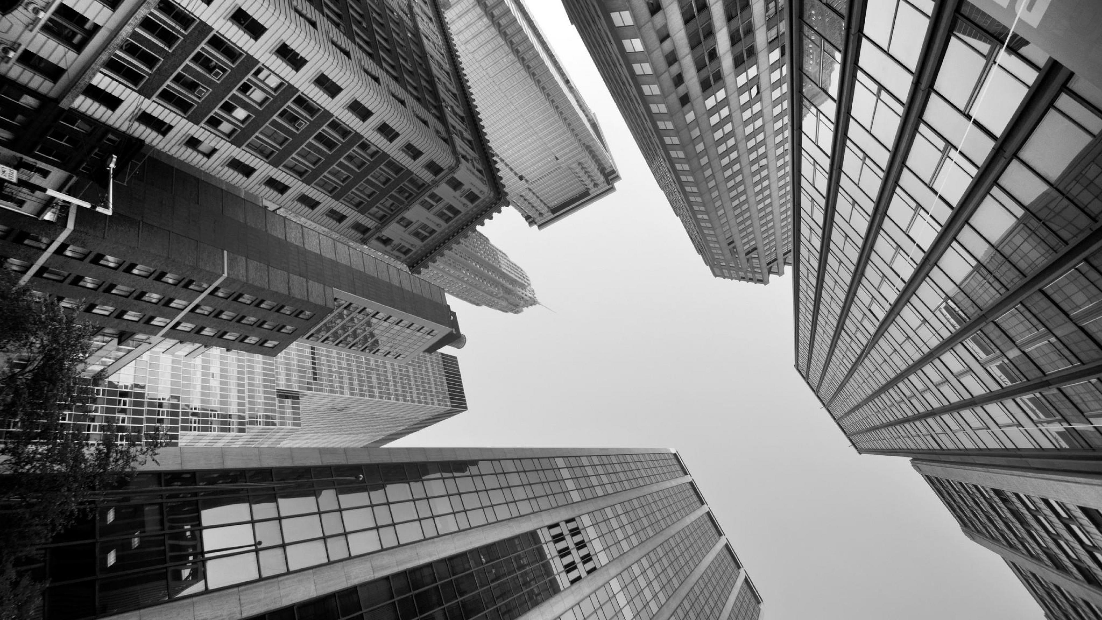 Architecture Monochrome Worms eye view Urban Building HD Wallpapers ...