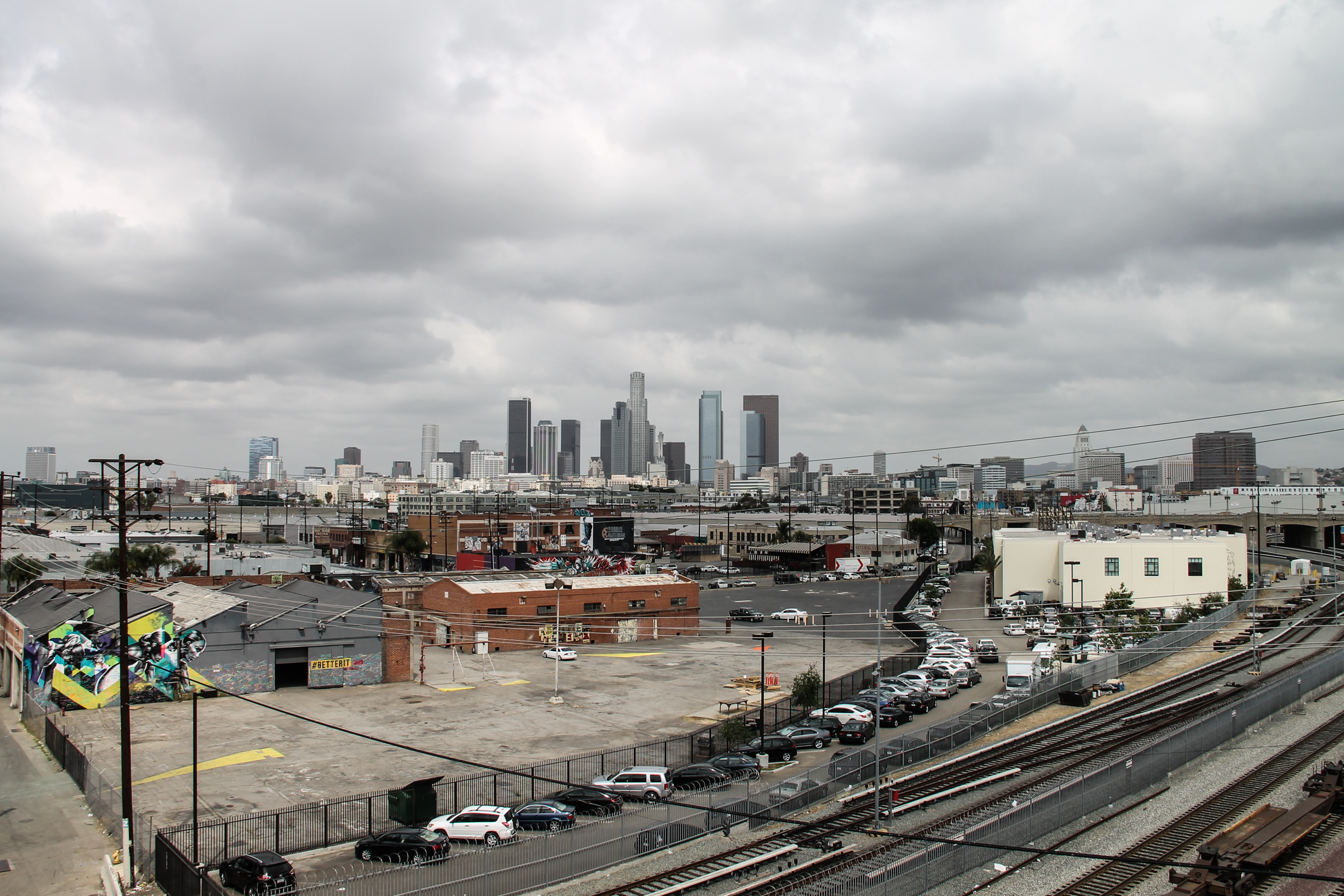 Free Stock Photo of Downtown Los Angeles Surrounded by Urban Buildings
