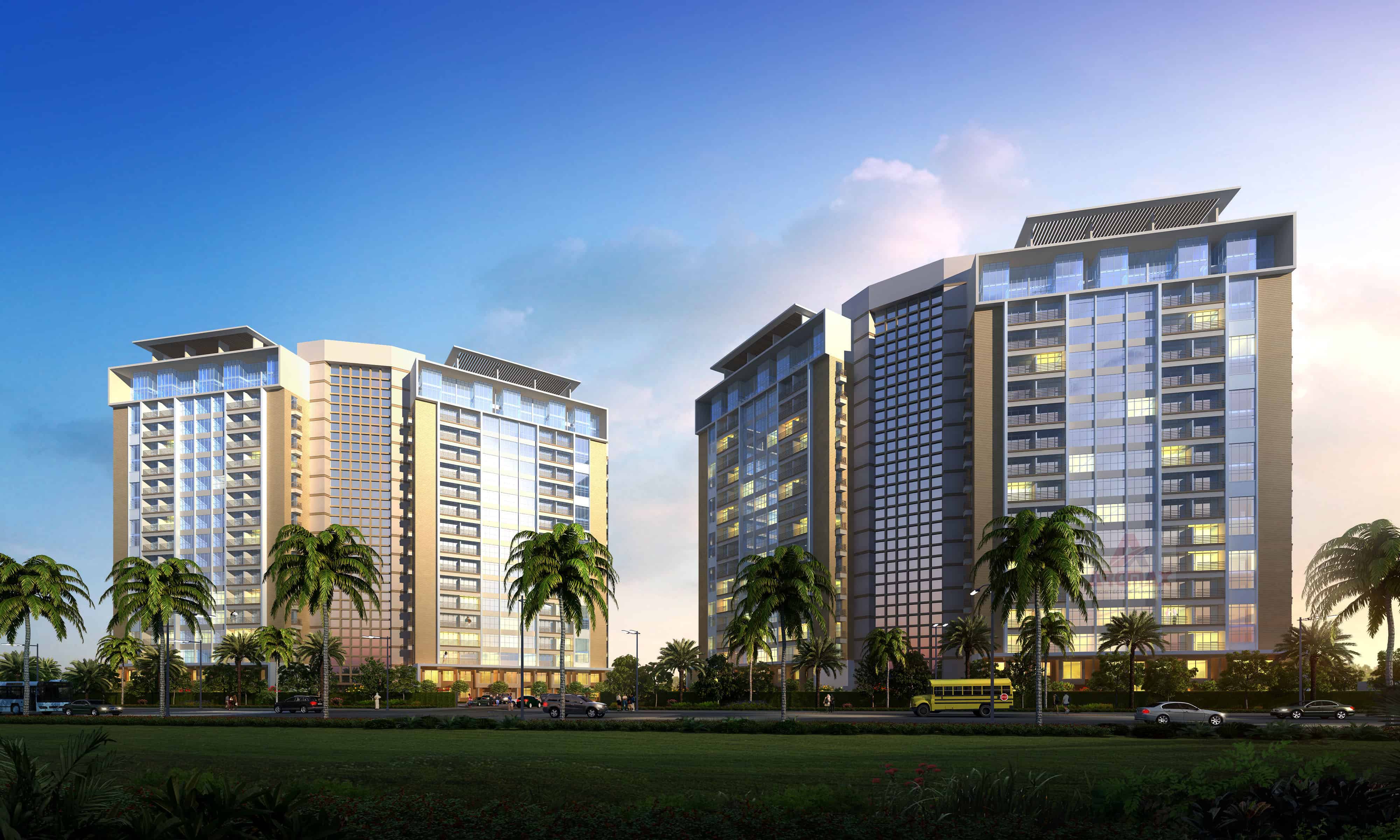 Property g. Residential Towers - Gurgaon. Multi-storey residential building. Бангкок жилые районы. Панорама зданий.