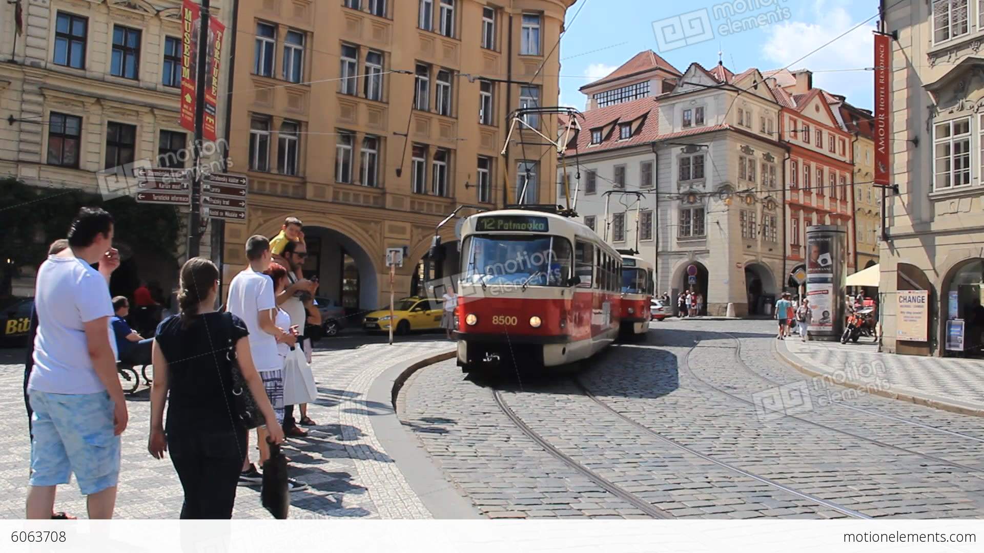 Tram In Prague, Czech Republic. Urban Scenes Stock video footage ...