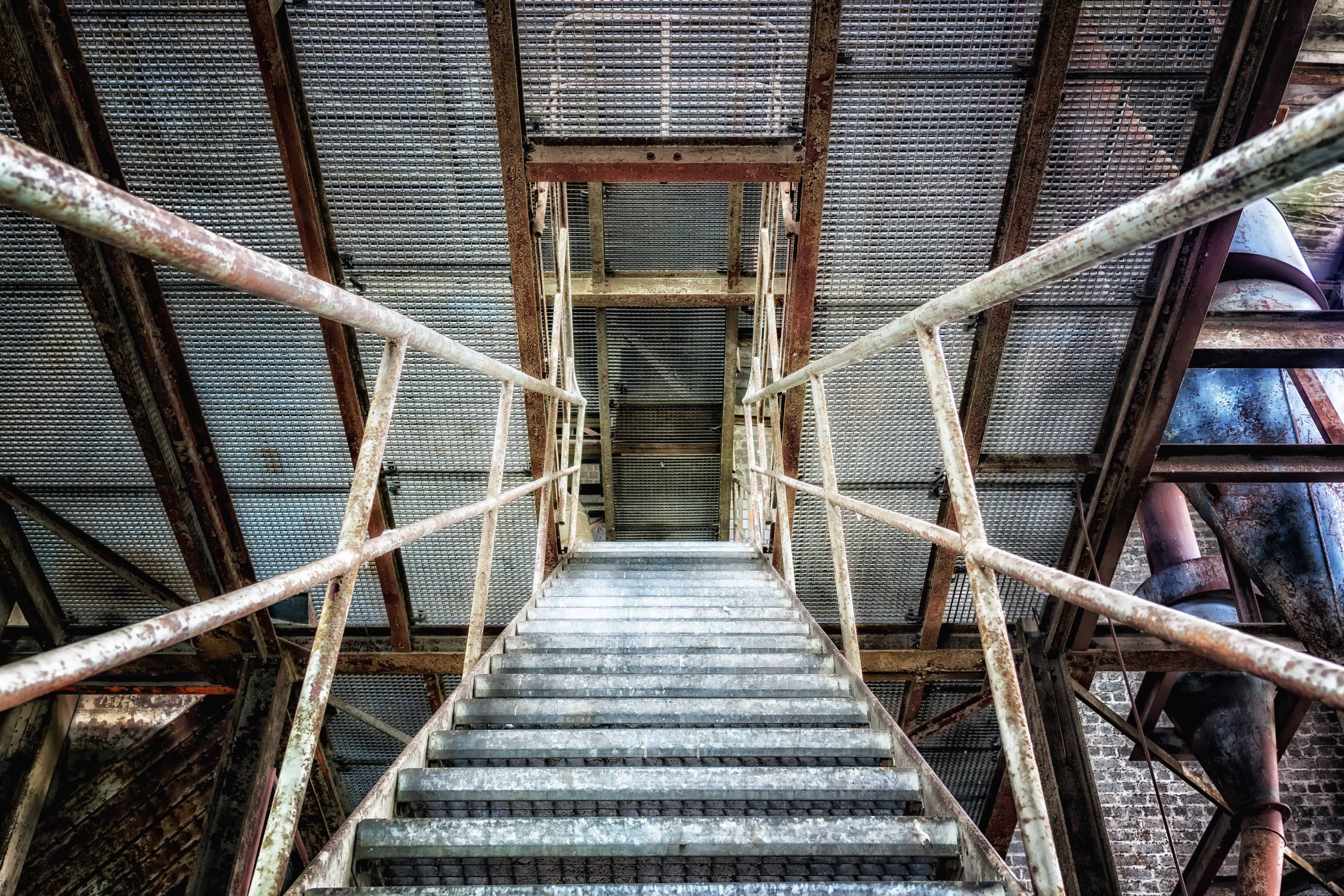 Free picture: staircase, fence, grid, industry, metal, steel ...