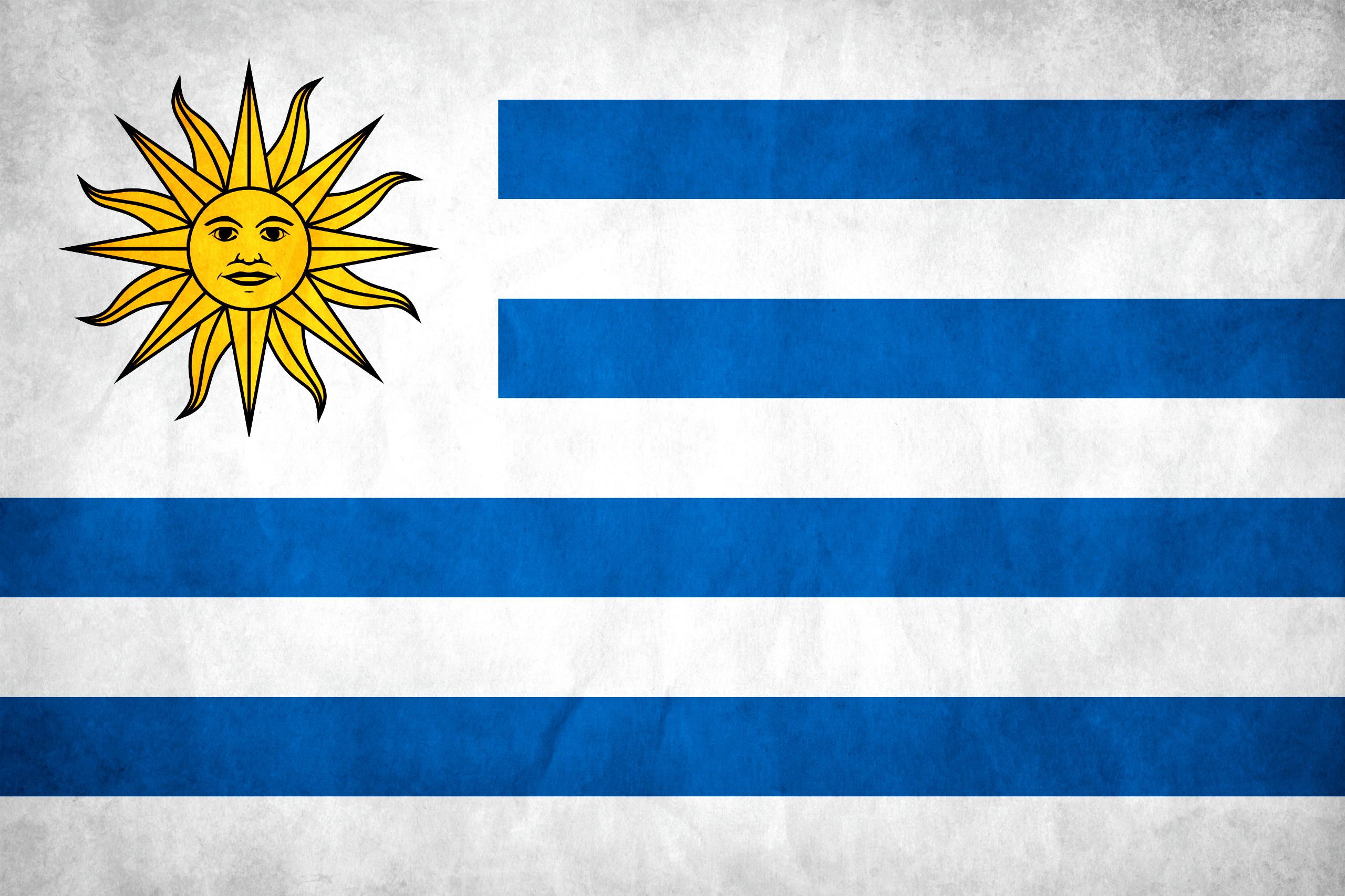 Uruguay grunge flag photo