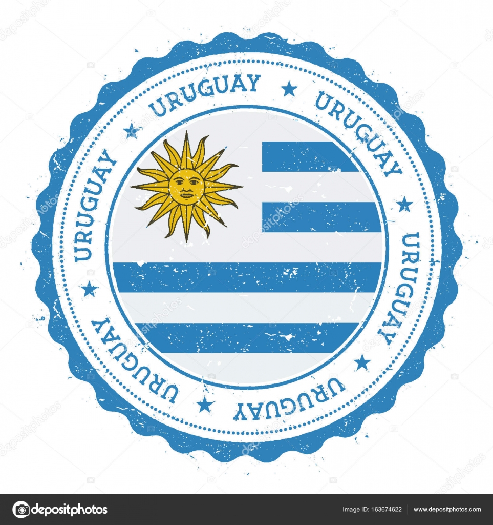 Grunge rubber stamp with Uruguay flag Vintage travel stamp with ...