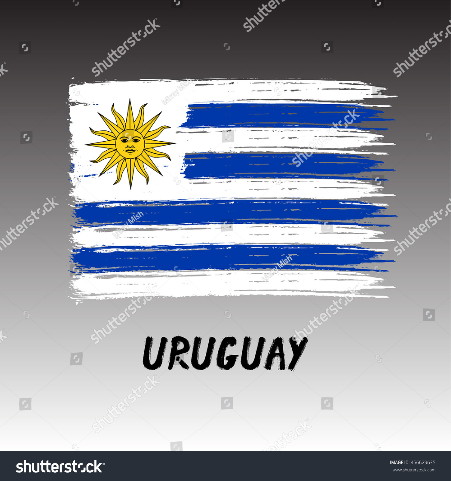 Flag Uruguay Grunge Stock Vector 456629635 - Shutterstock