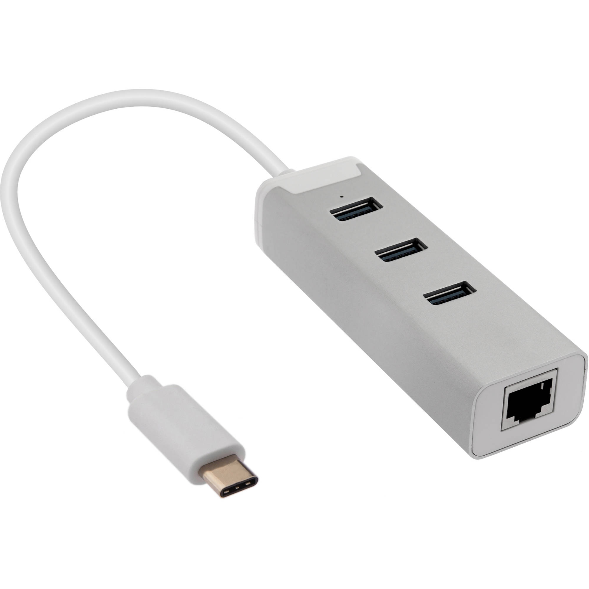 Xcellon 3-Port USB 3.0 Type-C Hub with Gigabit Ethernet USB-EC3