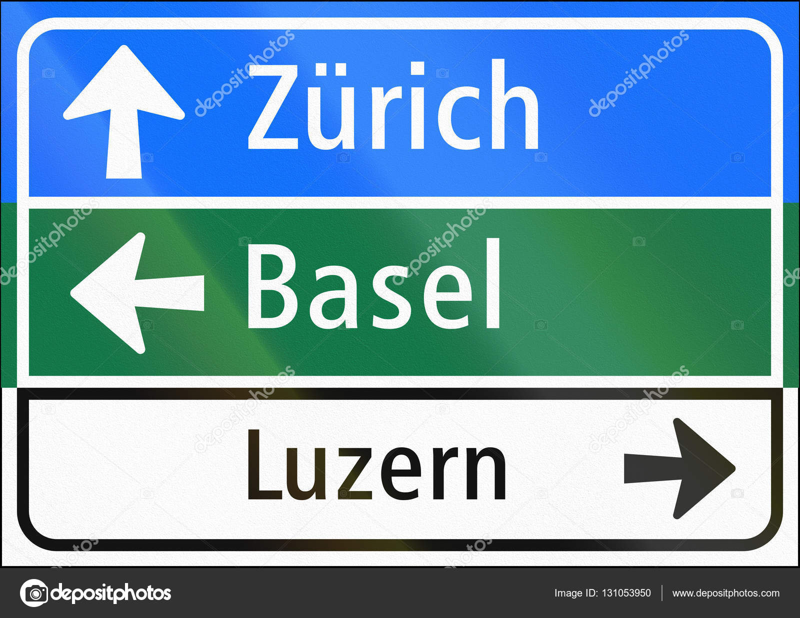 Road sign used in Switzerland - Guide signs — Stock Photo © jojoo64 ...