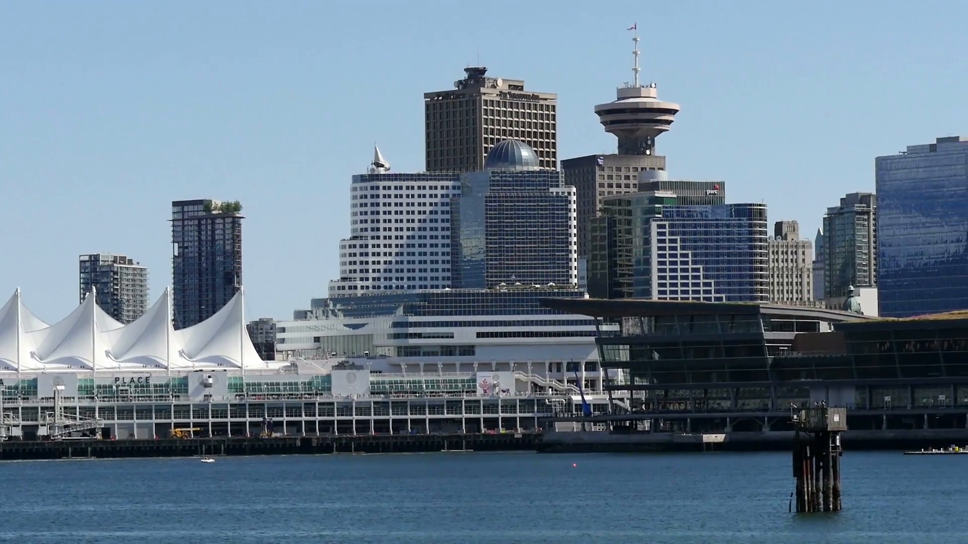 Vancouver skyline pan Stock Video Footage - VideoBlocks