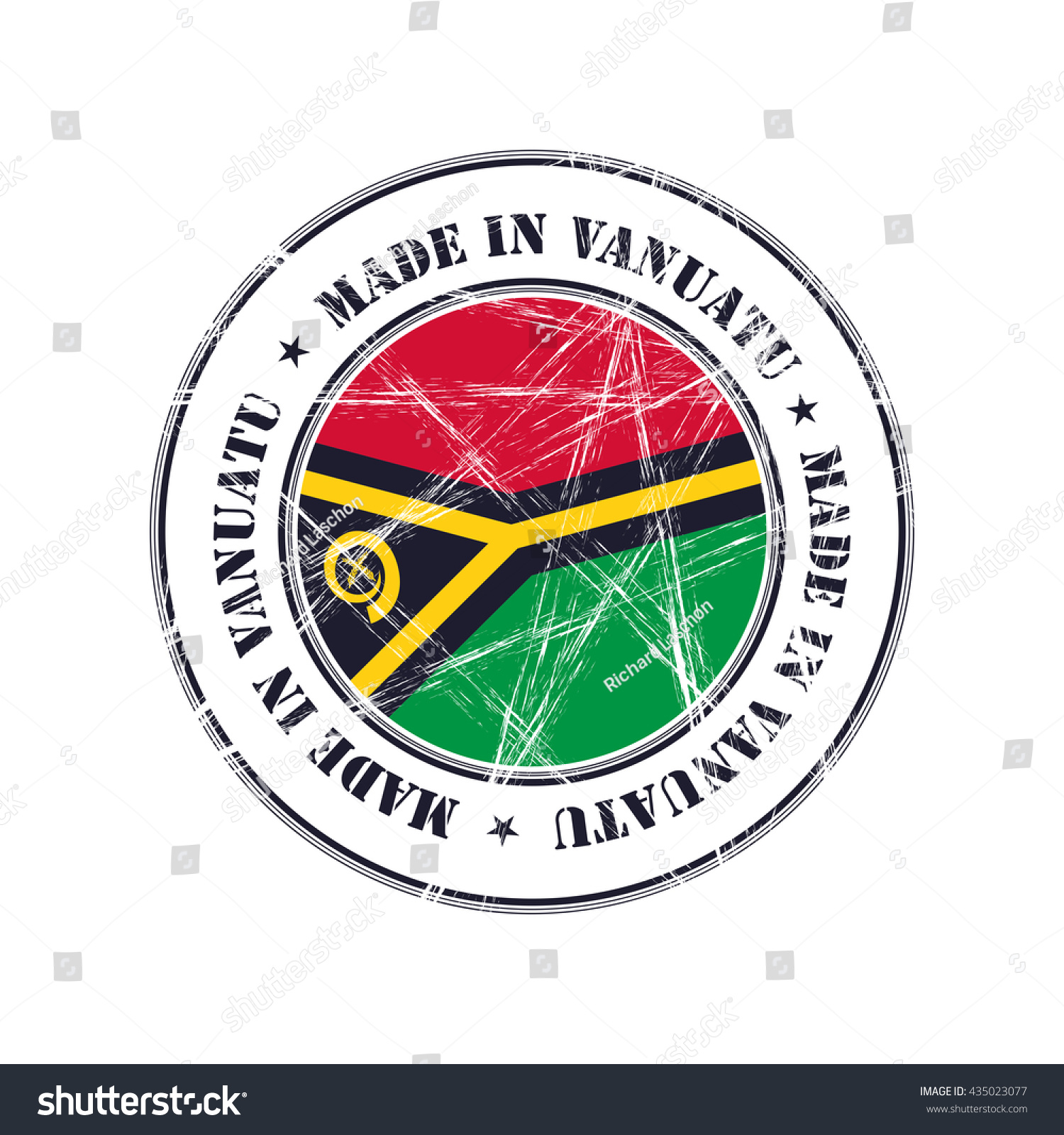Made Vanuatu Grunge Rubber Stamp Flag Stock Vector 435023077 ...