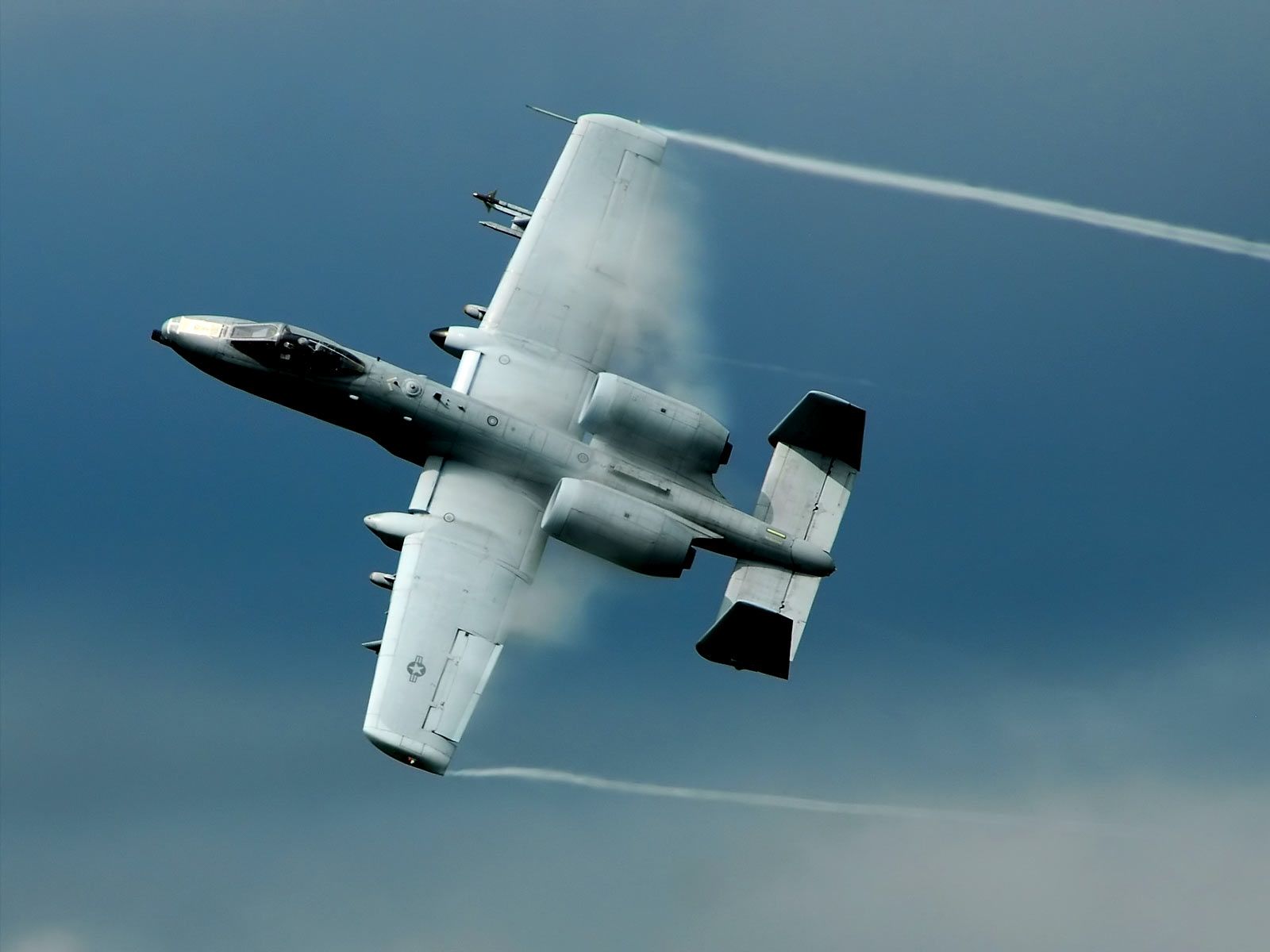 aircraft military vehicles A-10 Thunderbolt II vortex Vapor Trails ...