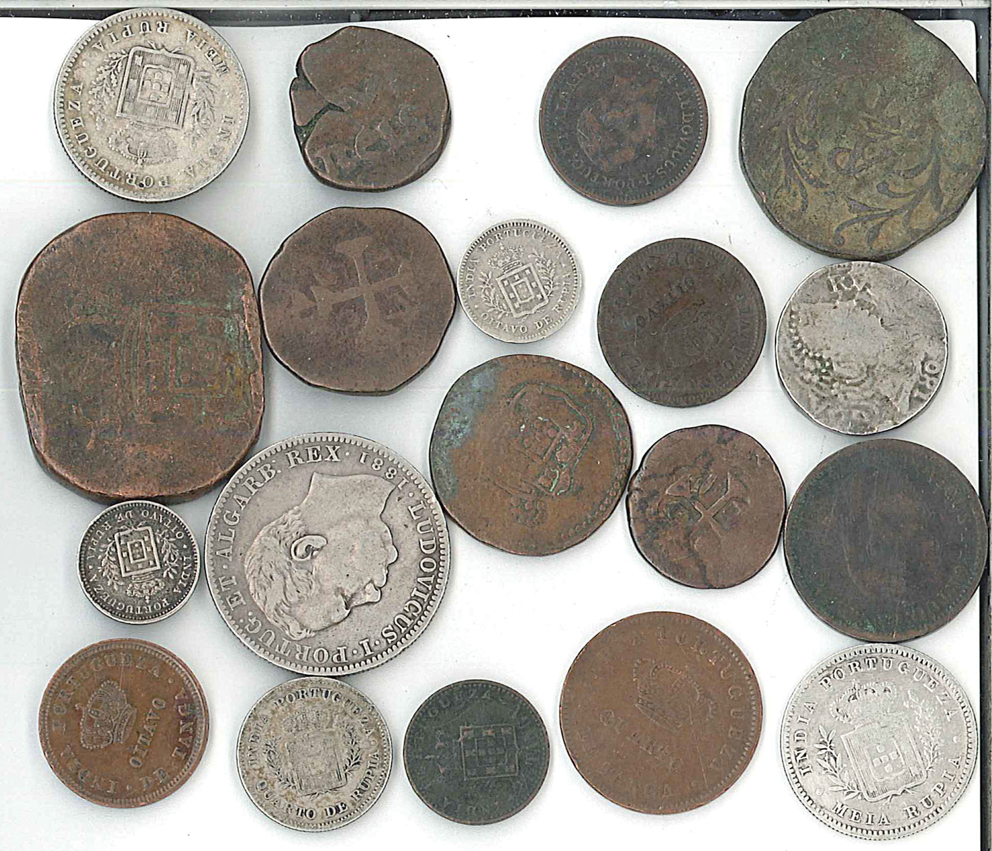 Lot 87 - India (Portuguese) lot of 20 various coins- 1750 to ...