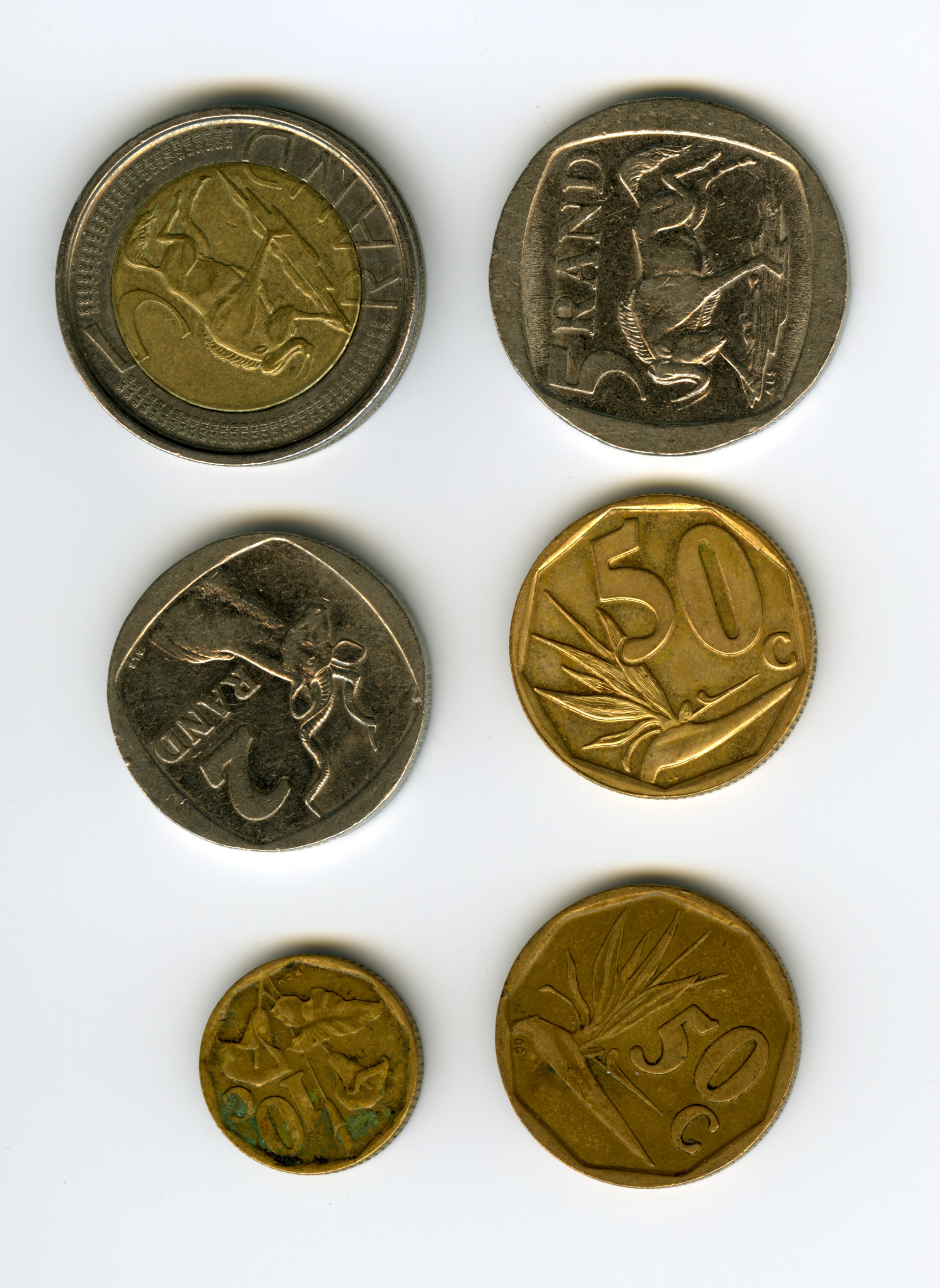 Money $$$: South-Africa-coins-various-values-ZAR-South-African-Rand ...