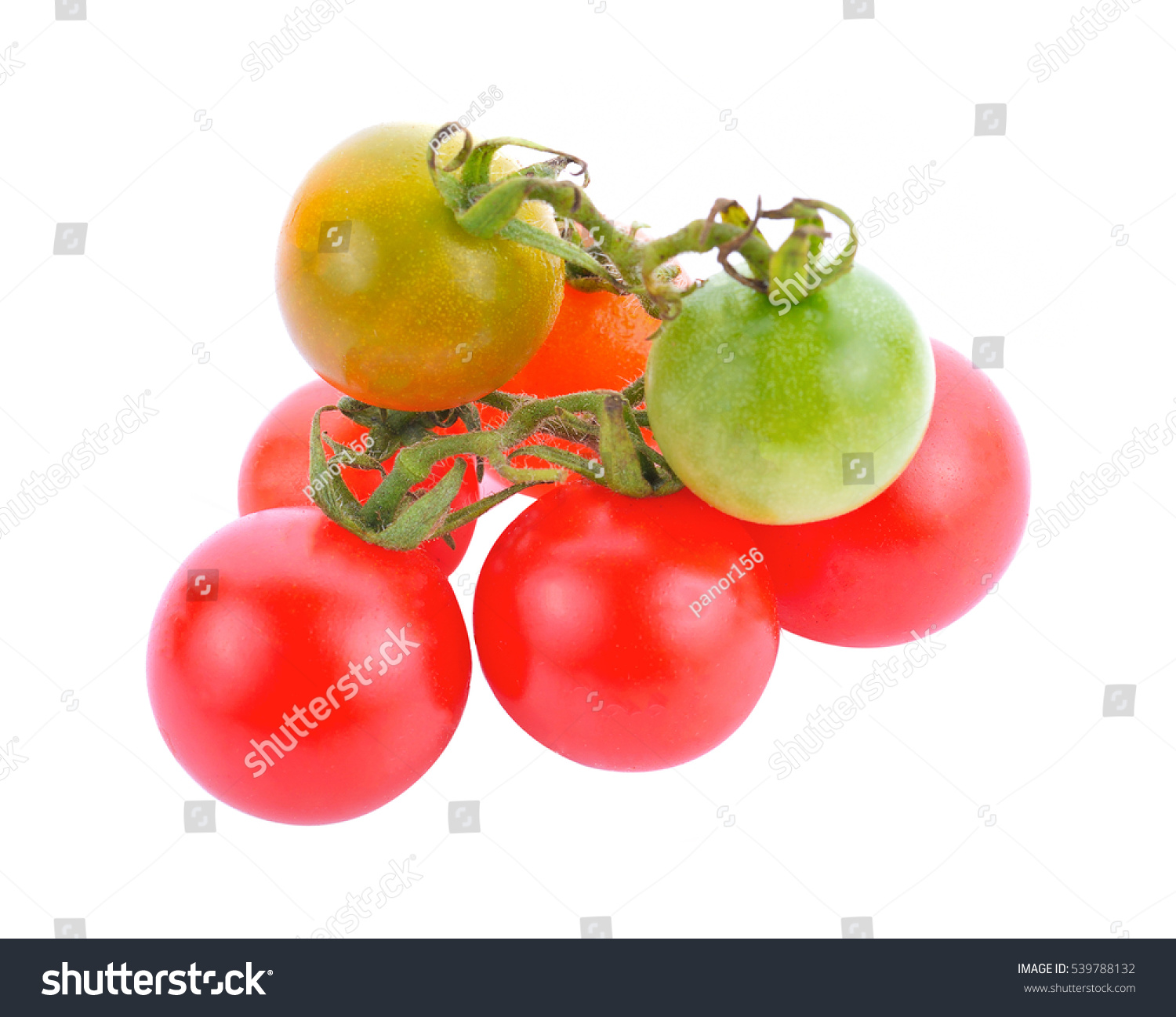 Cherry Tomato Vegetable Closeup Isolated On Stock Photo 539788132 ...