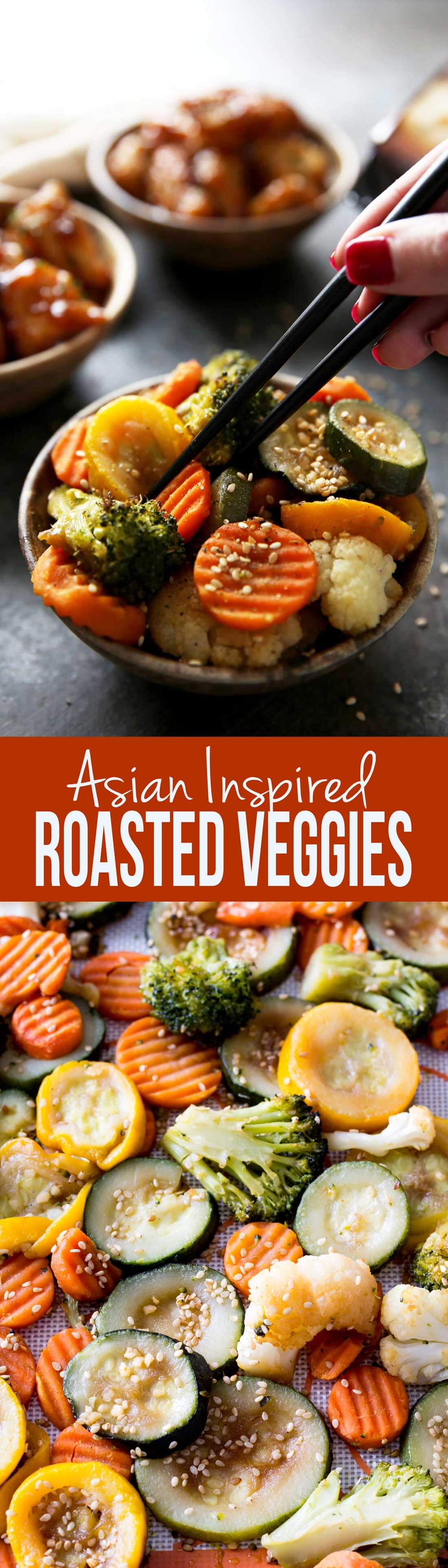 Asian Inspired Roasted Veggies - Easy Peasy Meals