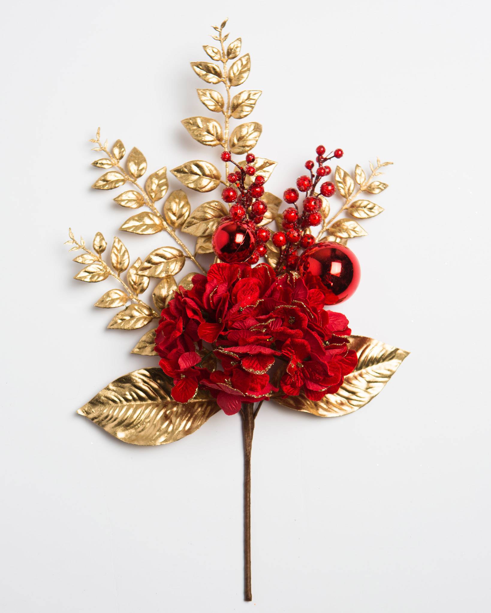 Red Velvet Hydrangea Bouquets, Set of 12 | Balsam Hill