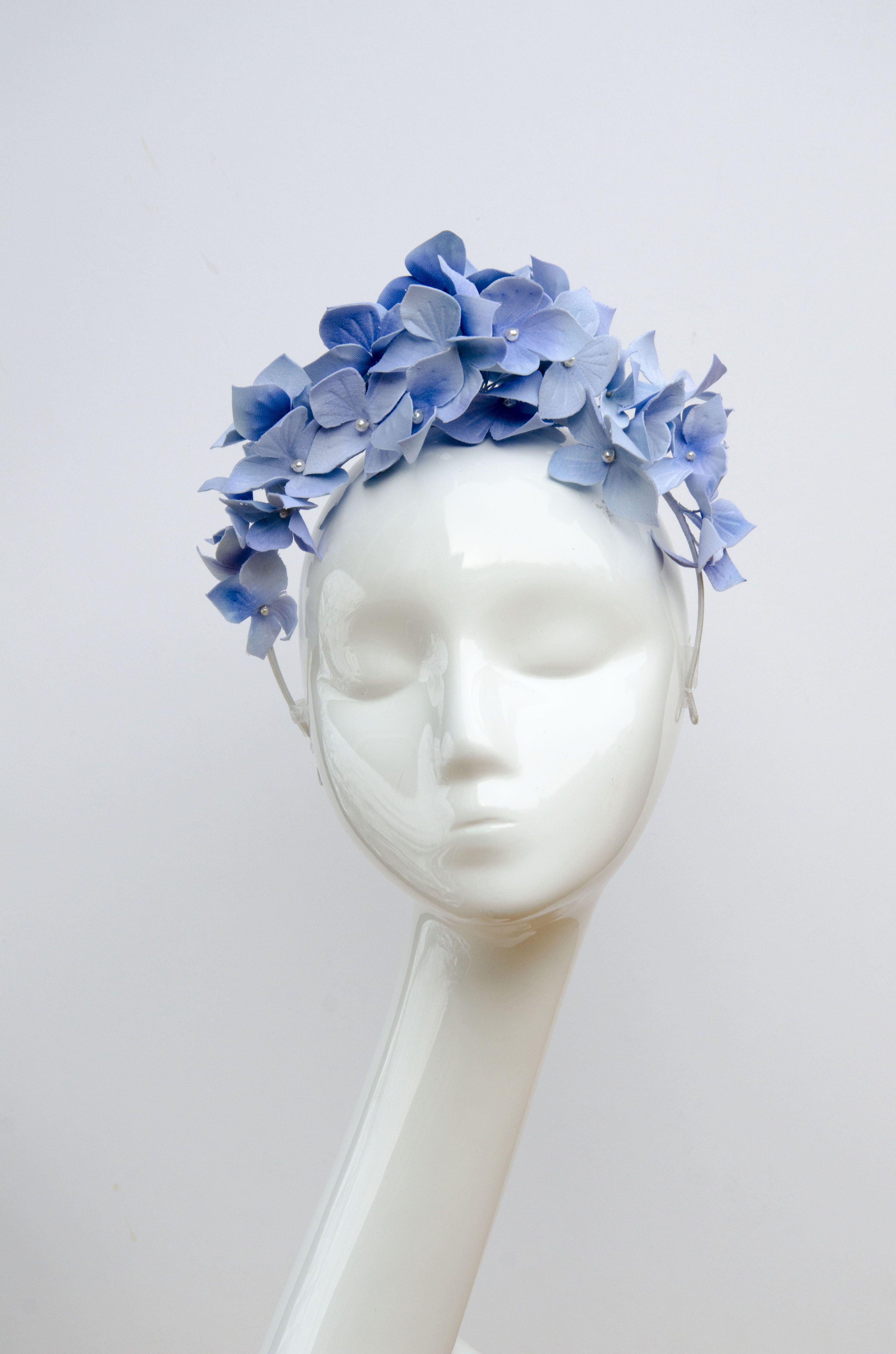 Blue velvet hydrangea headband | my works | Pinterest | Blue velvet
