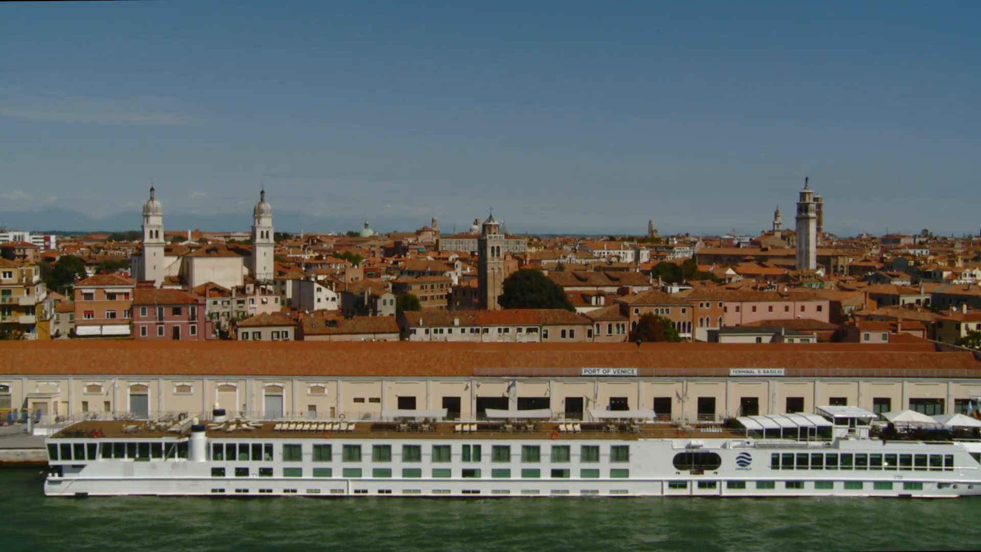 Venice, Italy - Riverboat Docked at the Port of Venice, Terminal San ...