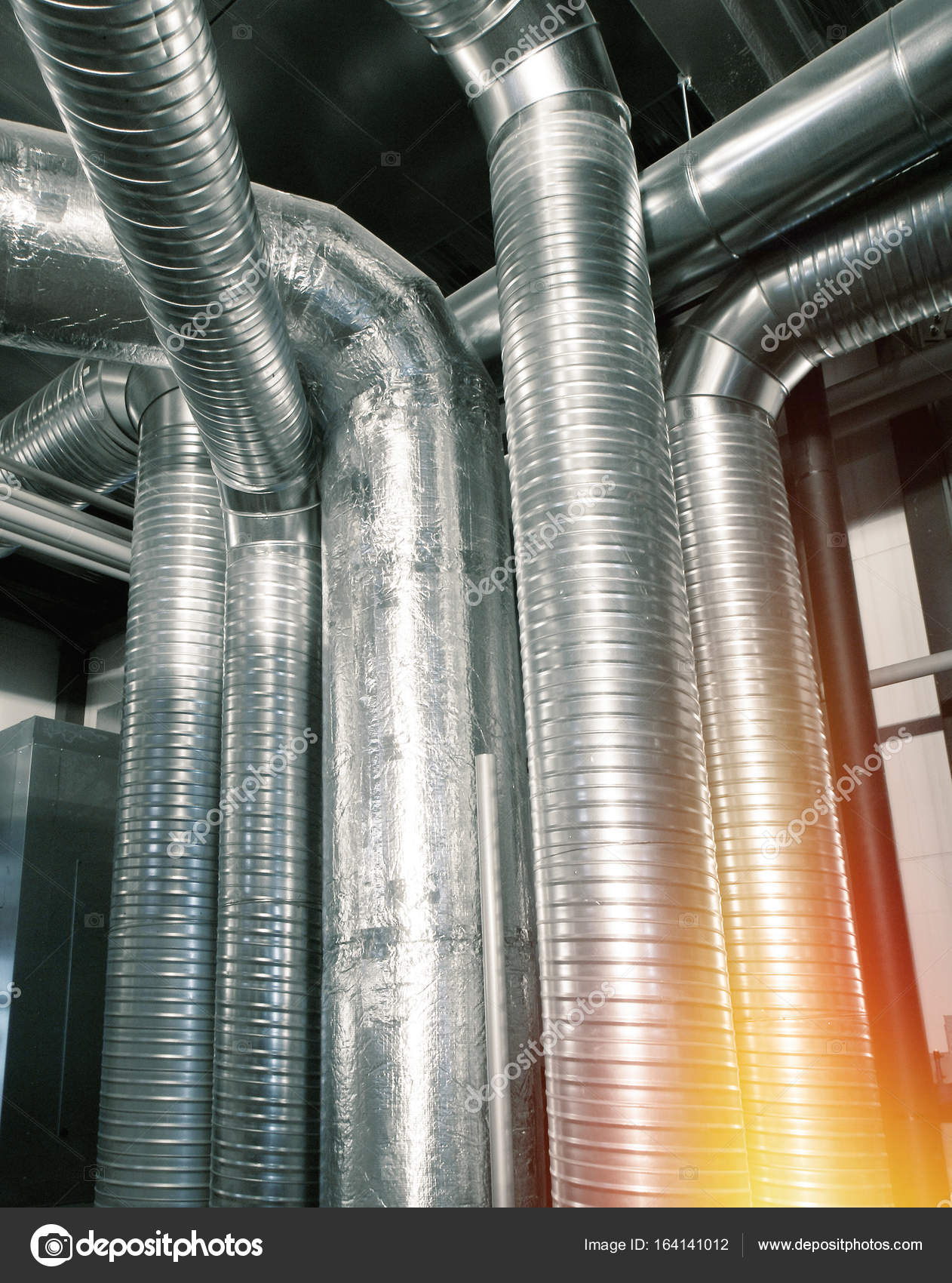 Ventilation pipes of an air condition — Stock Photo © nostal6ie ...