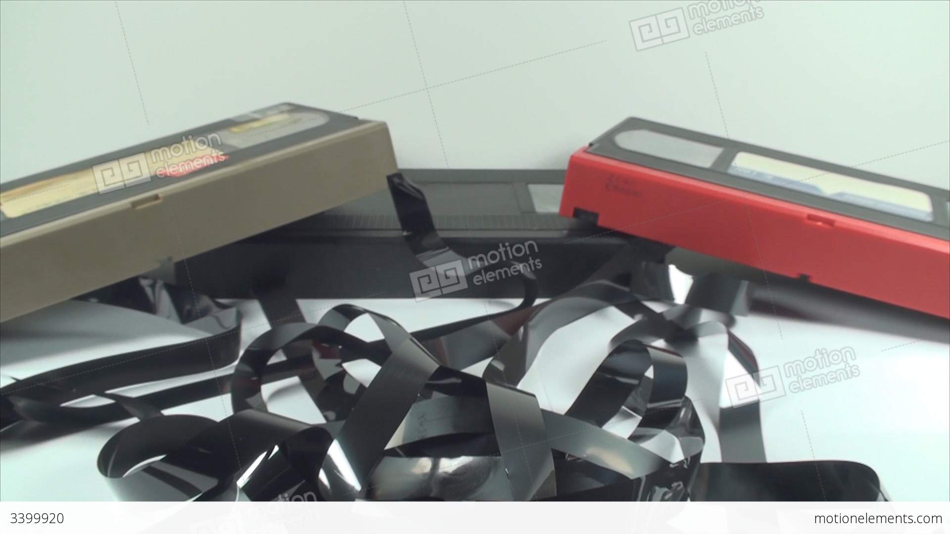 Broken VHS Cassettes, Loose Tape, Isolated On Whit Stock video ...