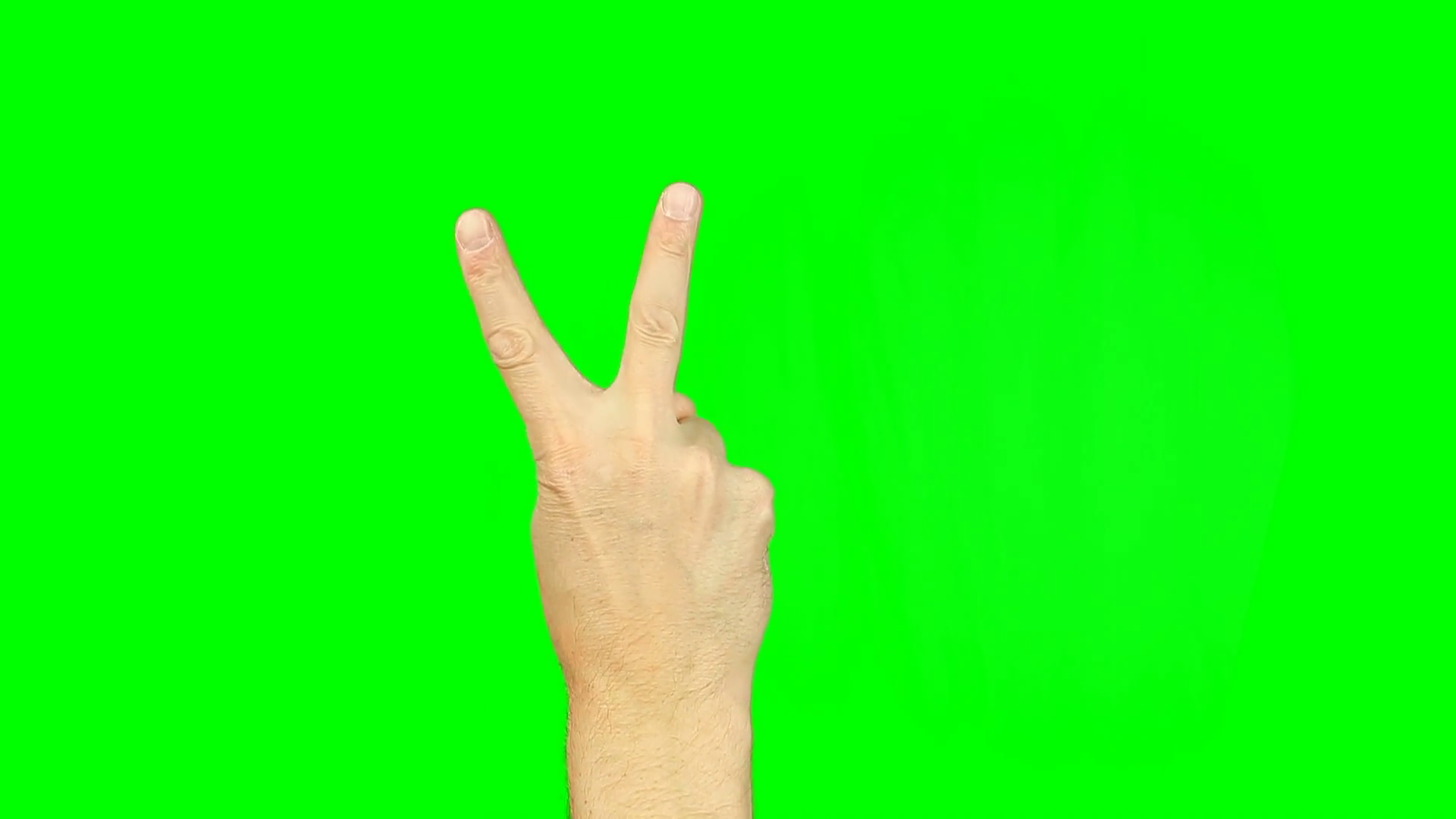Victory sign hand gesture on green screen. Simbol of victory and ...