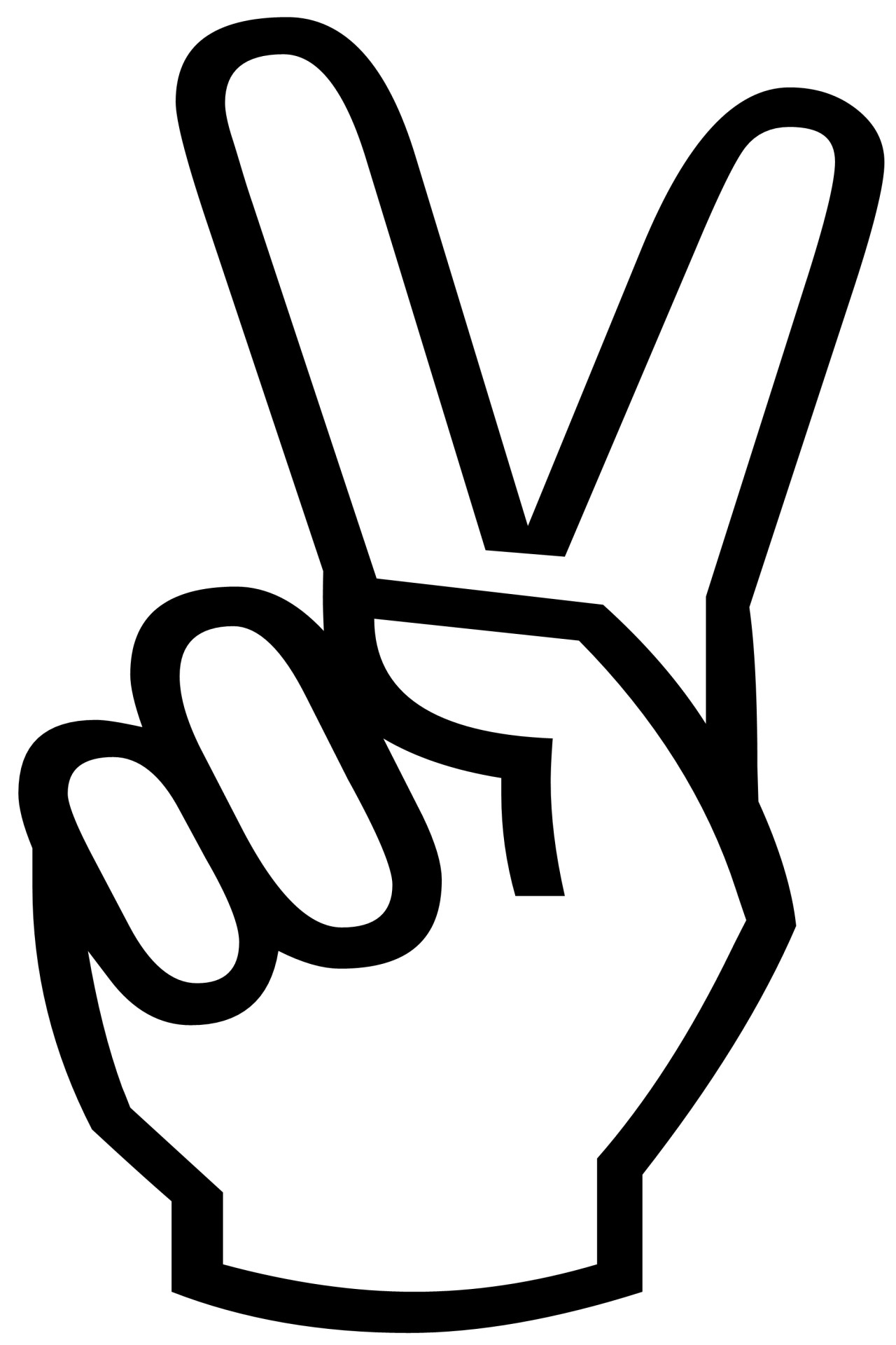 Victory Sign Silhouette Free Stock Photo - Public Domain Pictures