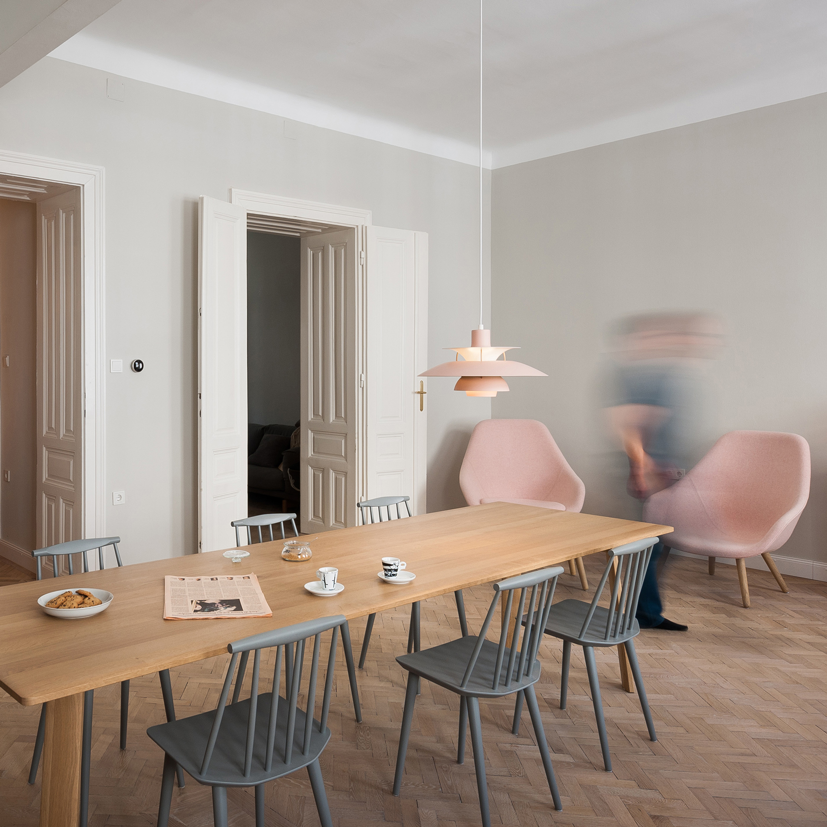 Kombinat designs kitchen-style workplace for Vienna apartment
