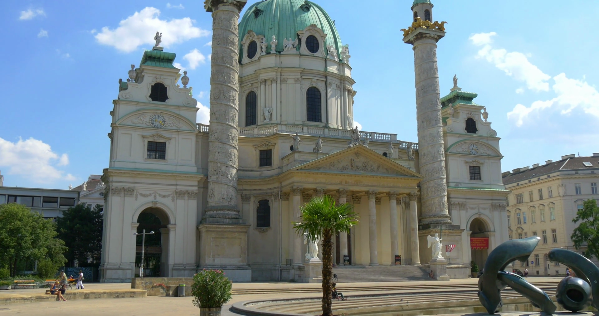 Karlskirche Charles Charle's church Vienna city Austria Wien Stock ...