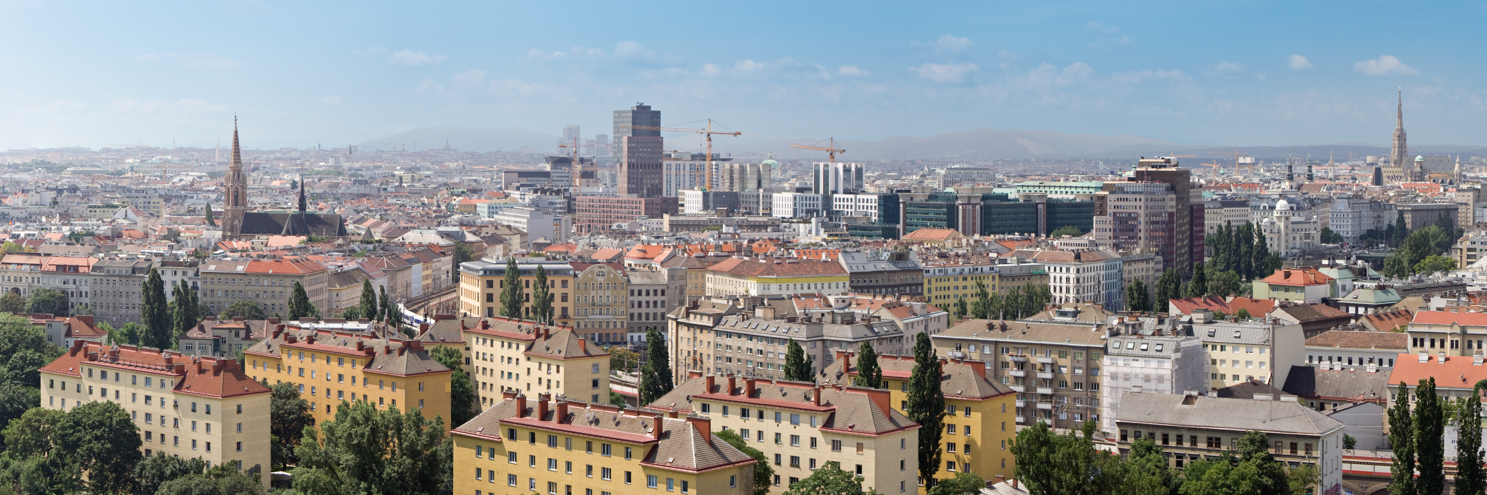 Vienna City Panorama - Flying and Travel
