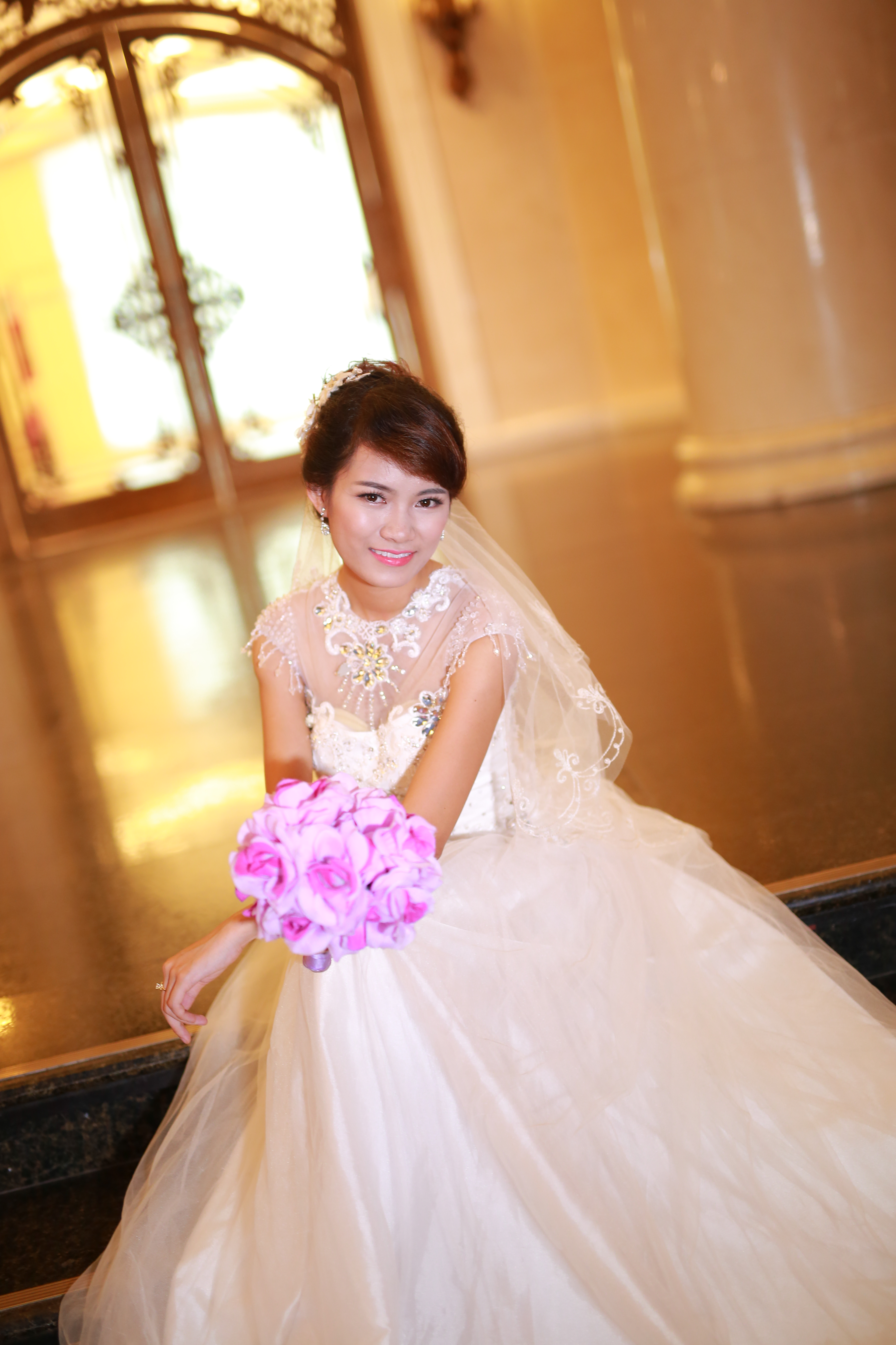Vietnam Bride, Bride, Flowers, Happy, Love, HQ Photo