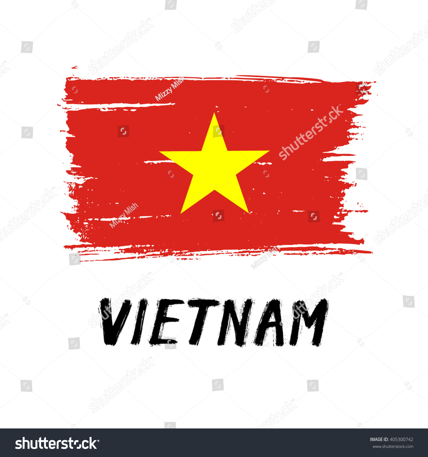Flag Vietnam Grunge Stock Vector 405300742 - Shutterstock