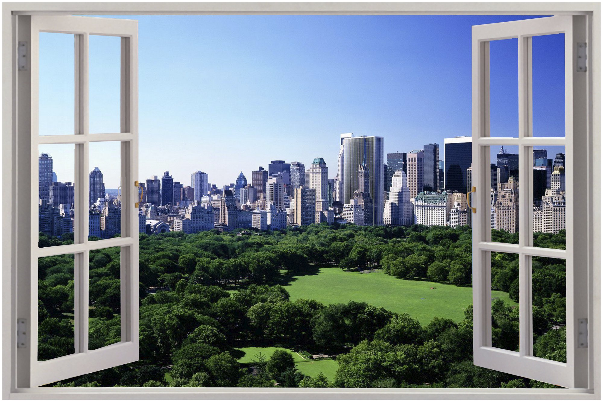 Huge 3D Window view Central Park New York Wall Sticker Art Decal 76 ...
