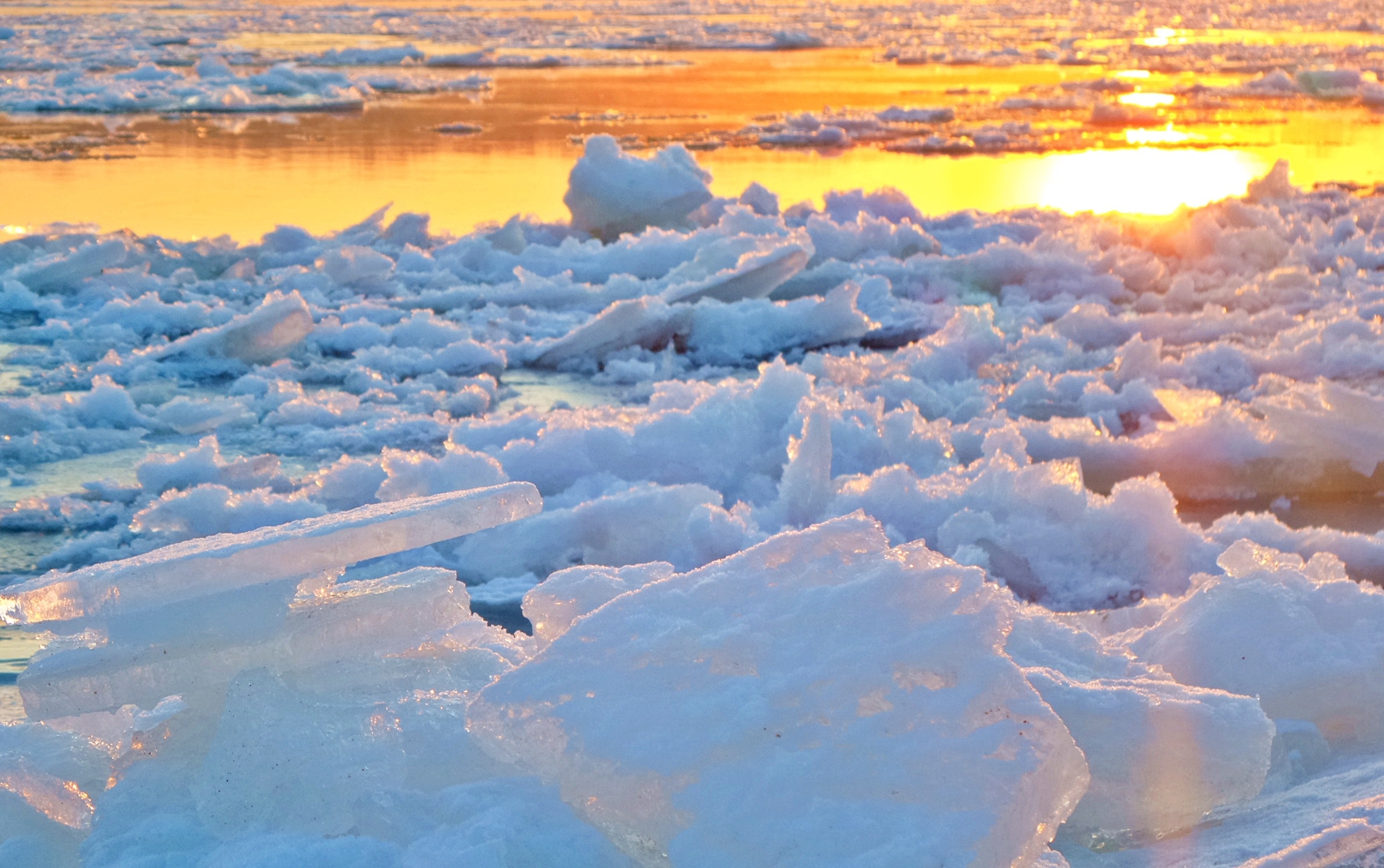 View of Frozen Lake during Sunset, Cold, Reflection, Weather, Water, HQ Photo